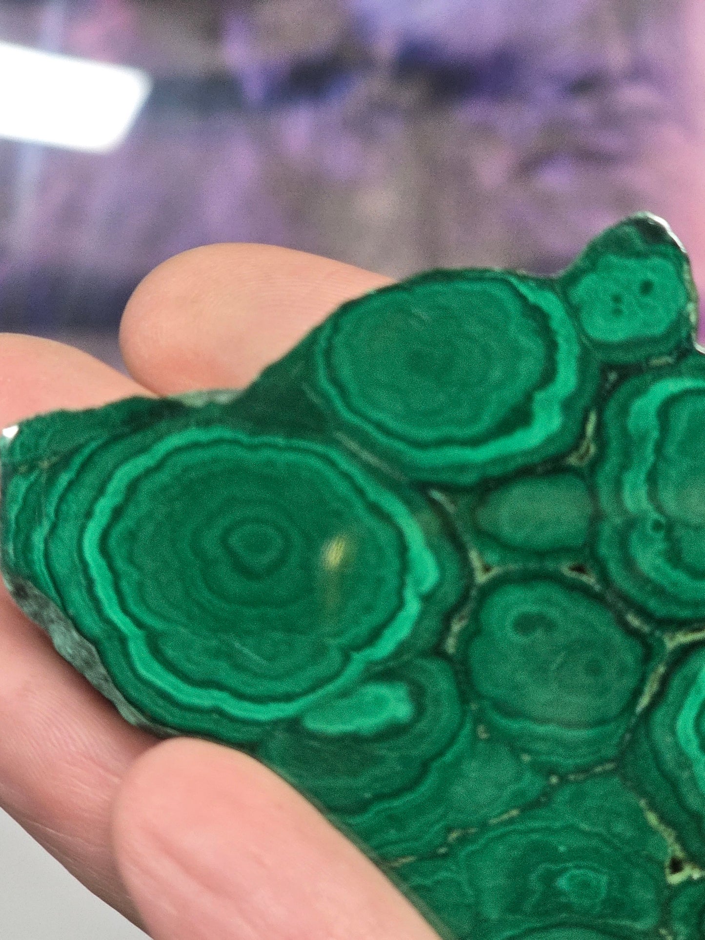 Polished malachite slab 4
