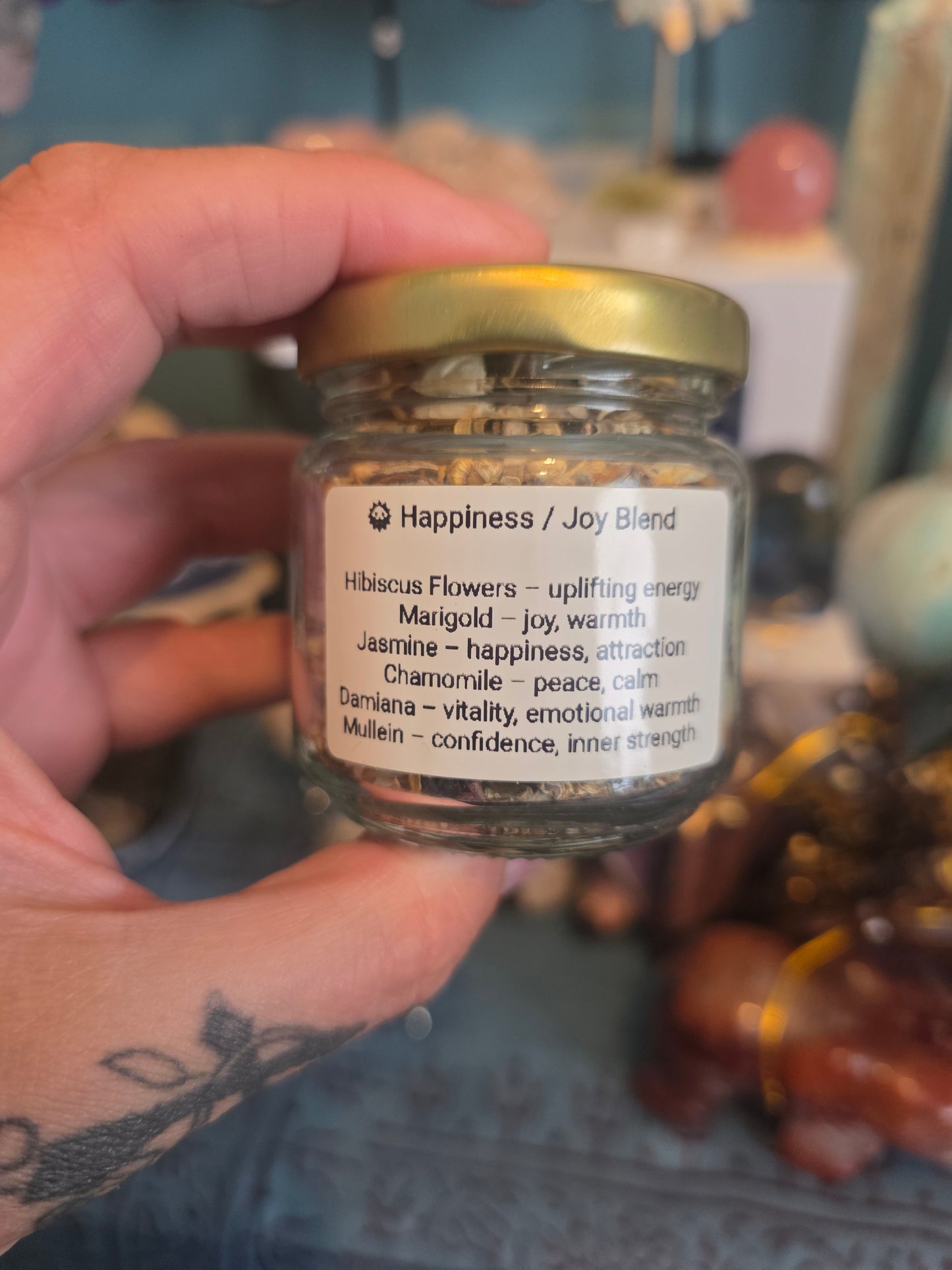 Happiness and joy herbal jar