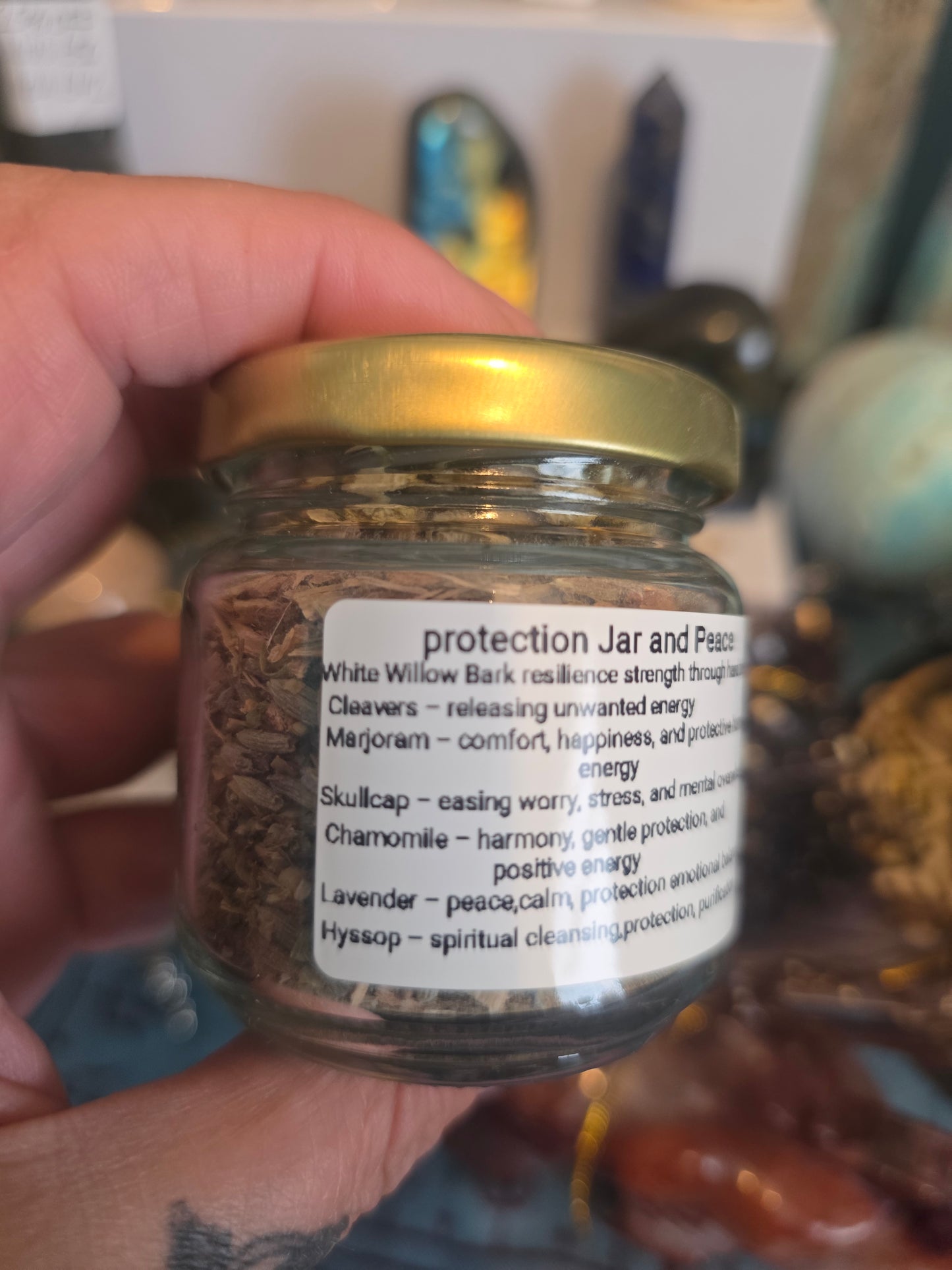 Protection and peace herbal jar