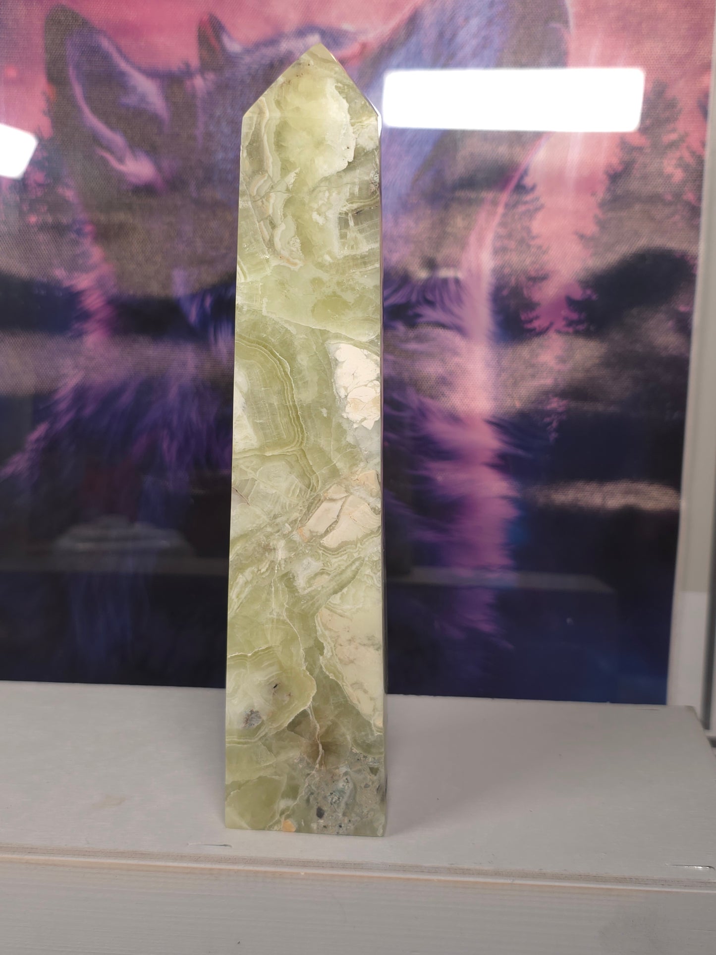 Green maligano jasper 21cm tower no 13