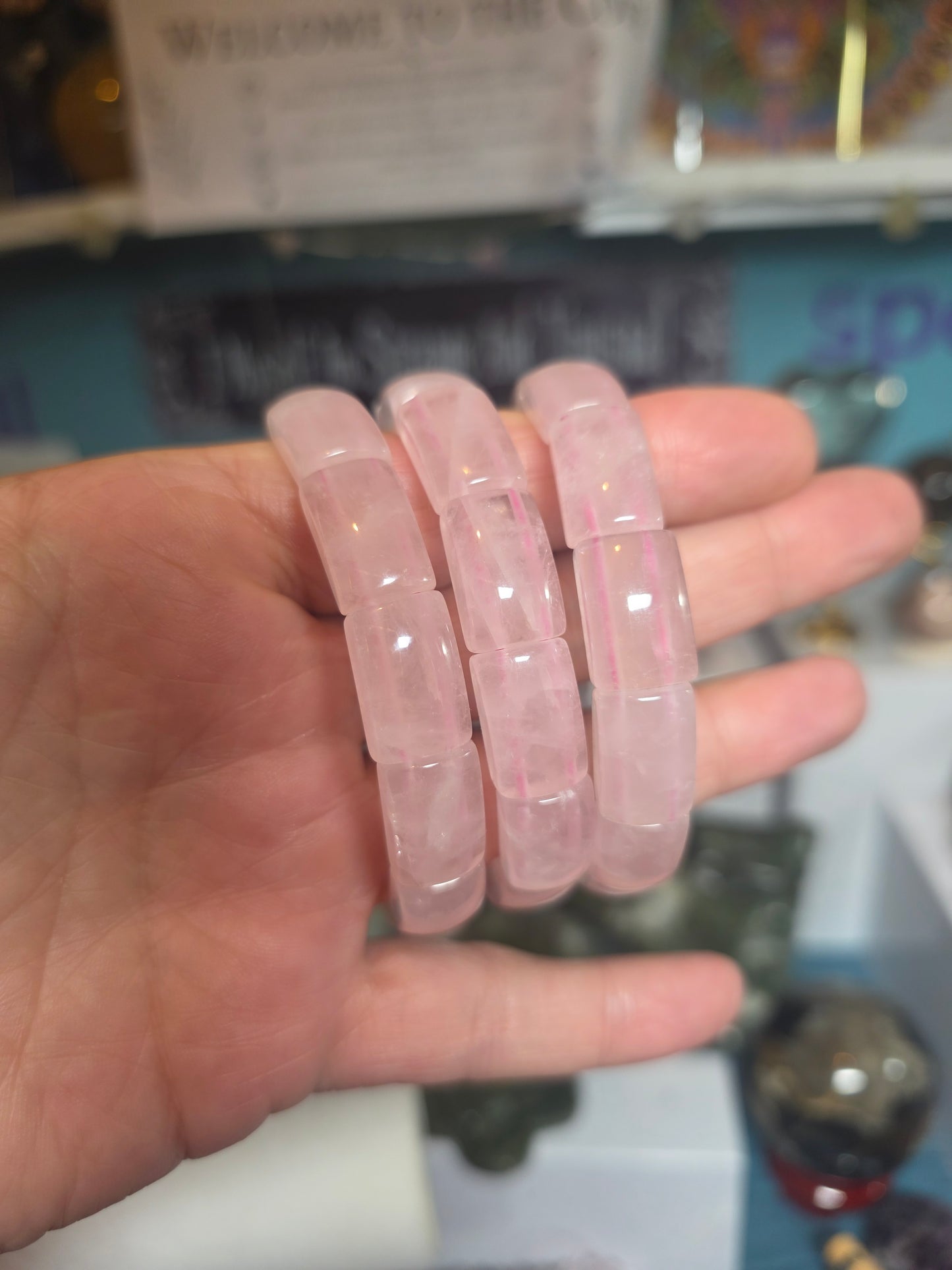 Rose quartz AA+ bangles