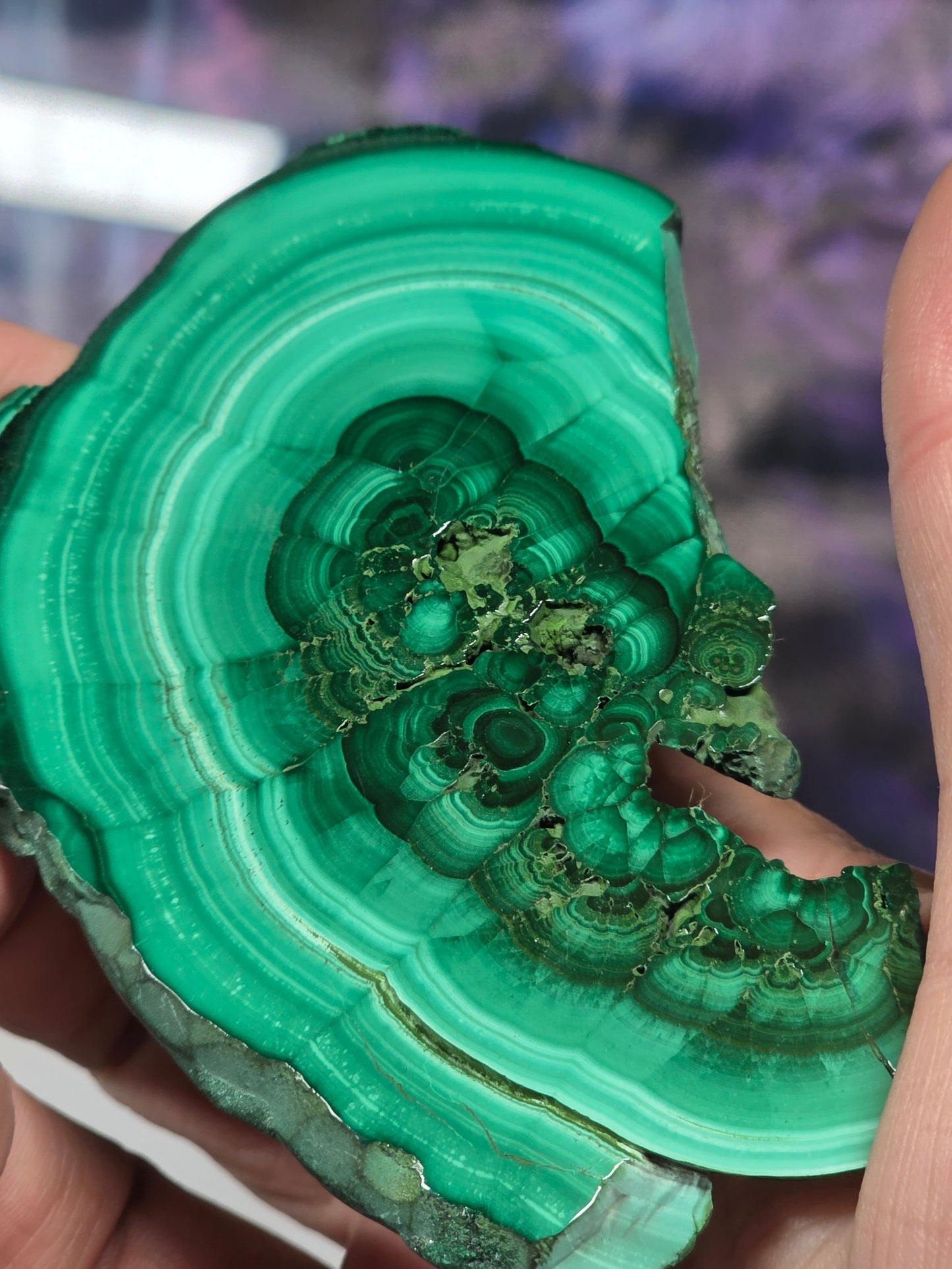 Polished malachite slab 6