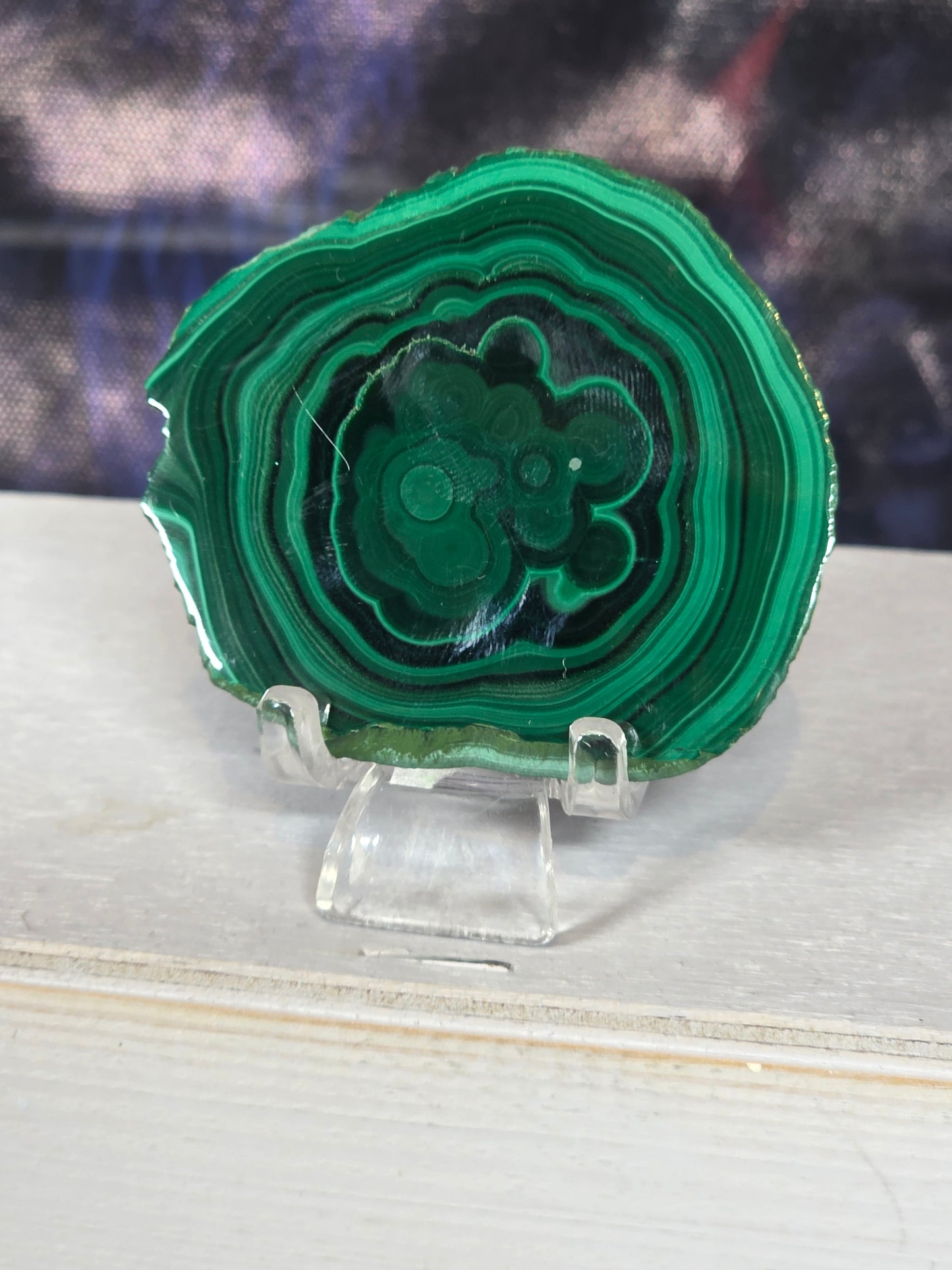 Polished malachite slab 3