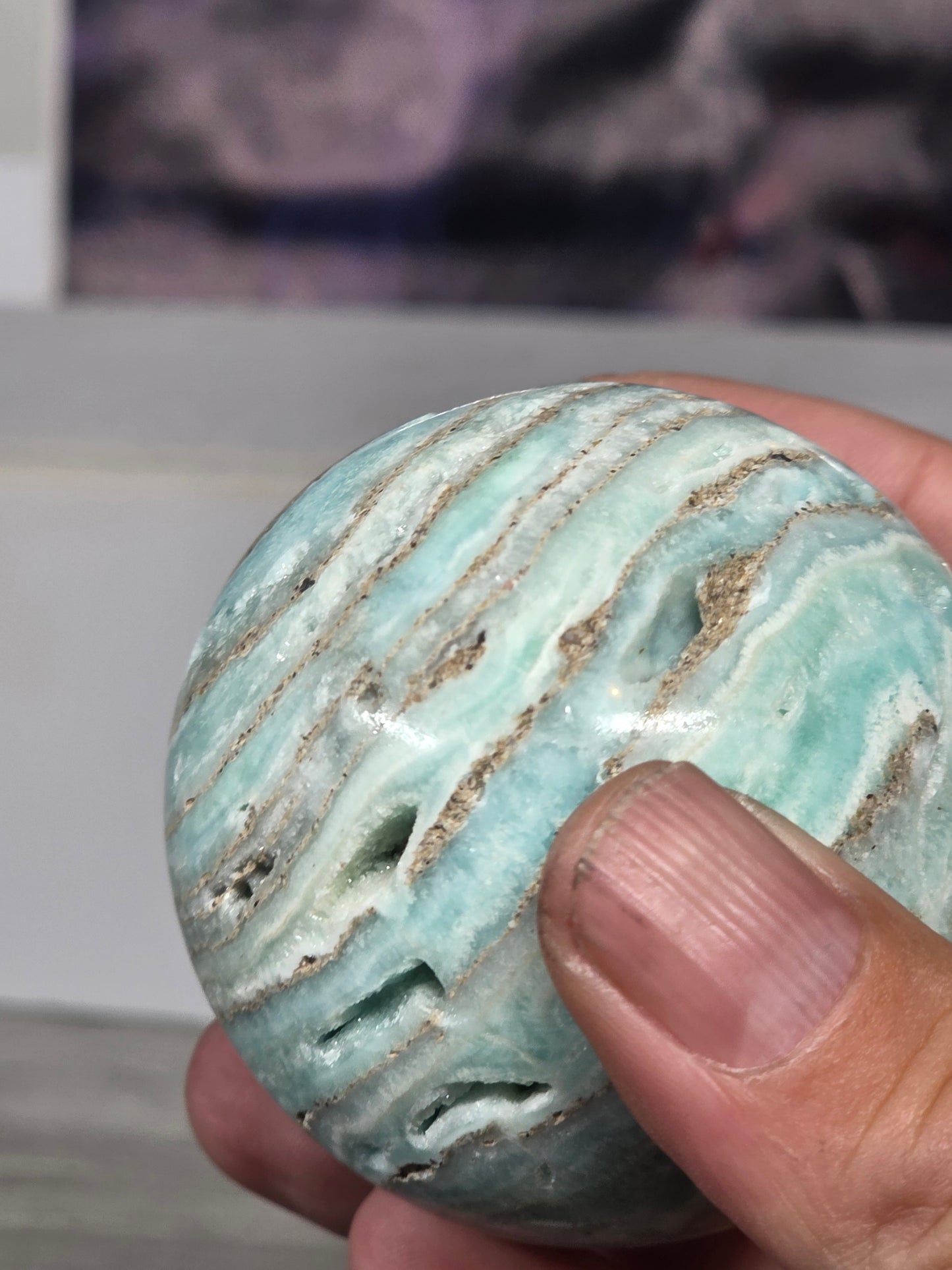 Hemimorphite sphere small