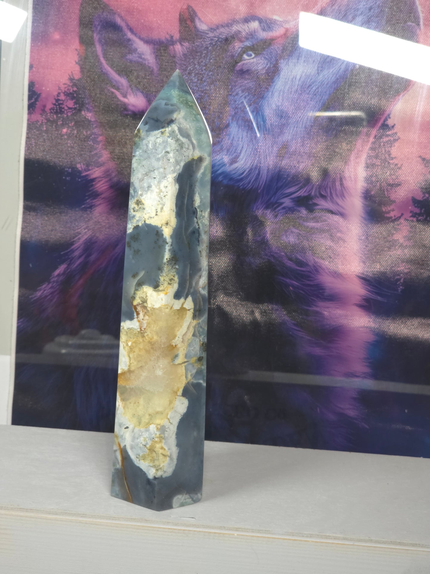 Ocean jasper 537g tower blue rare