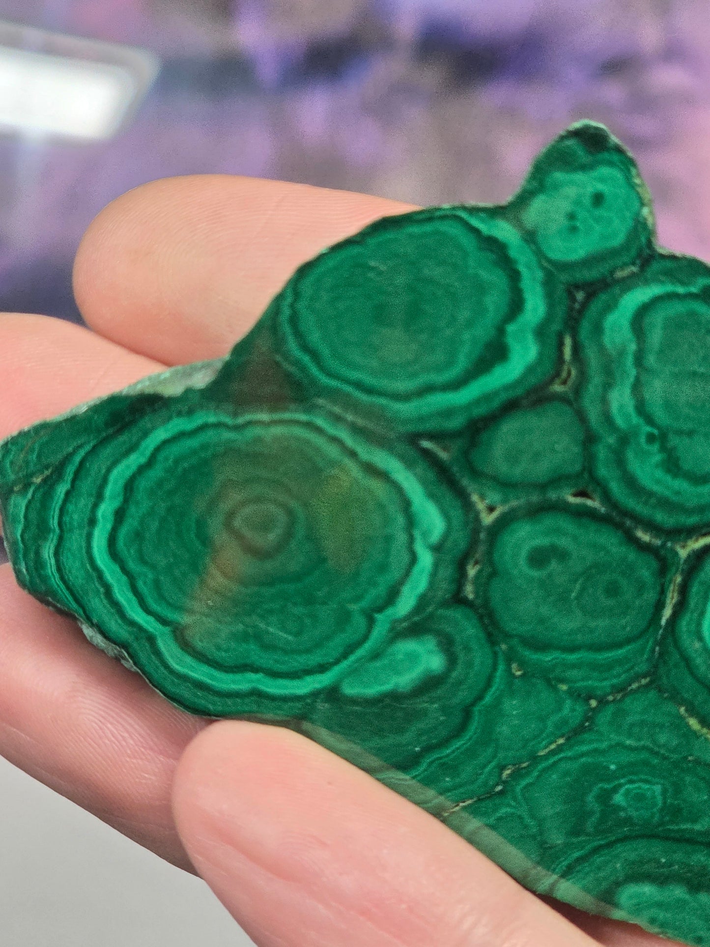 Polished malachite slab 4