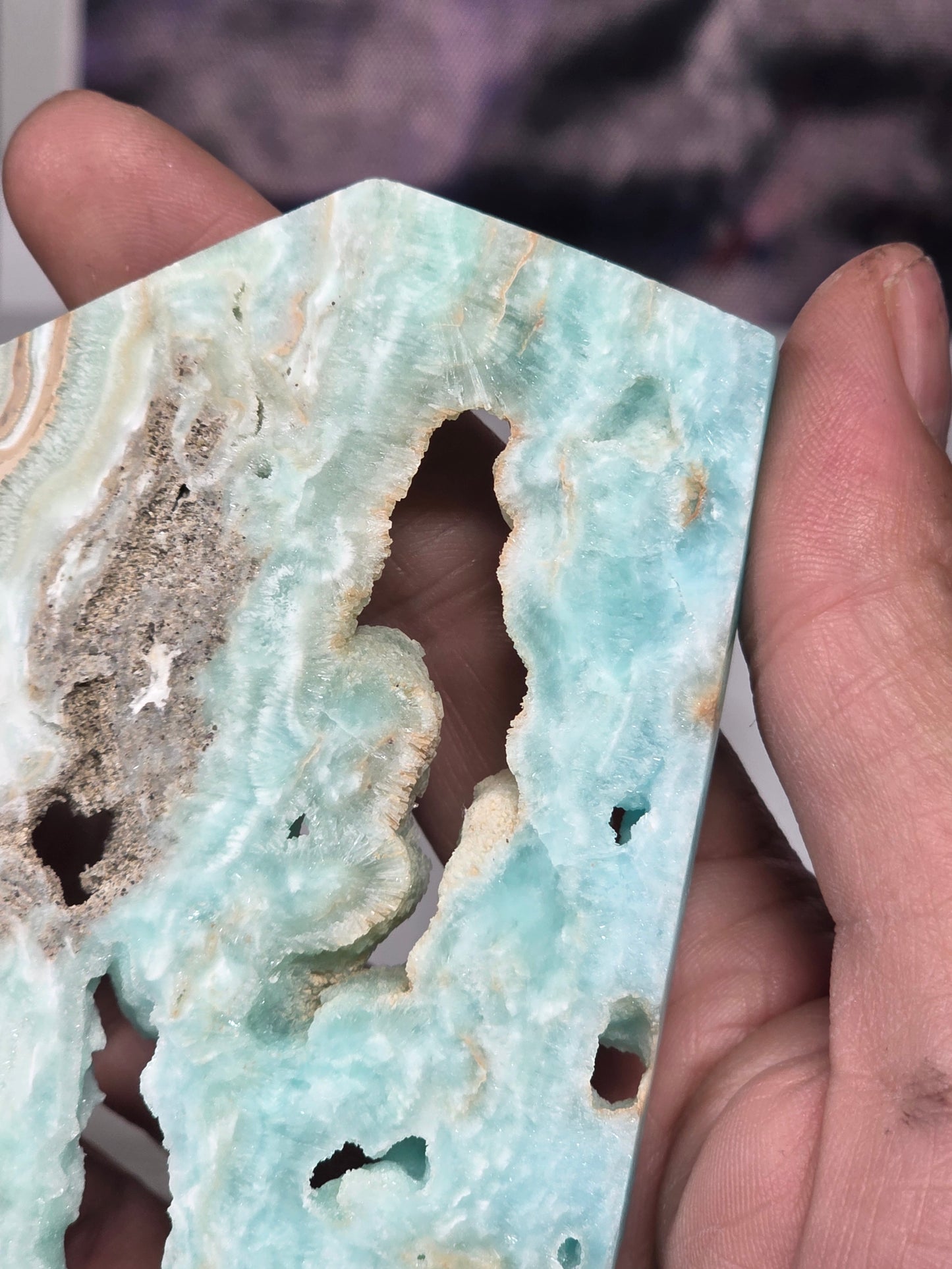 Hemimorphite slab