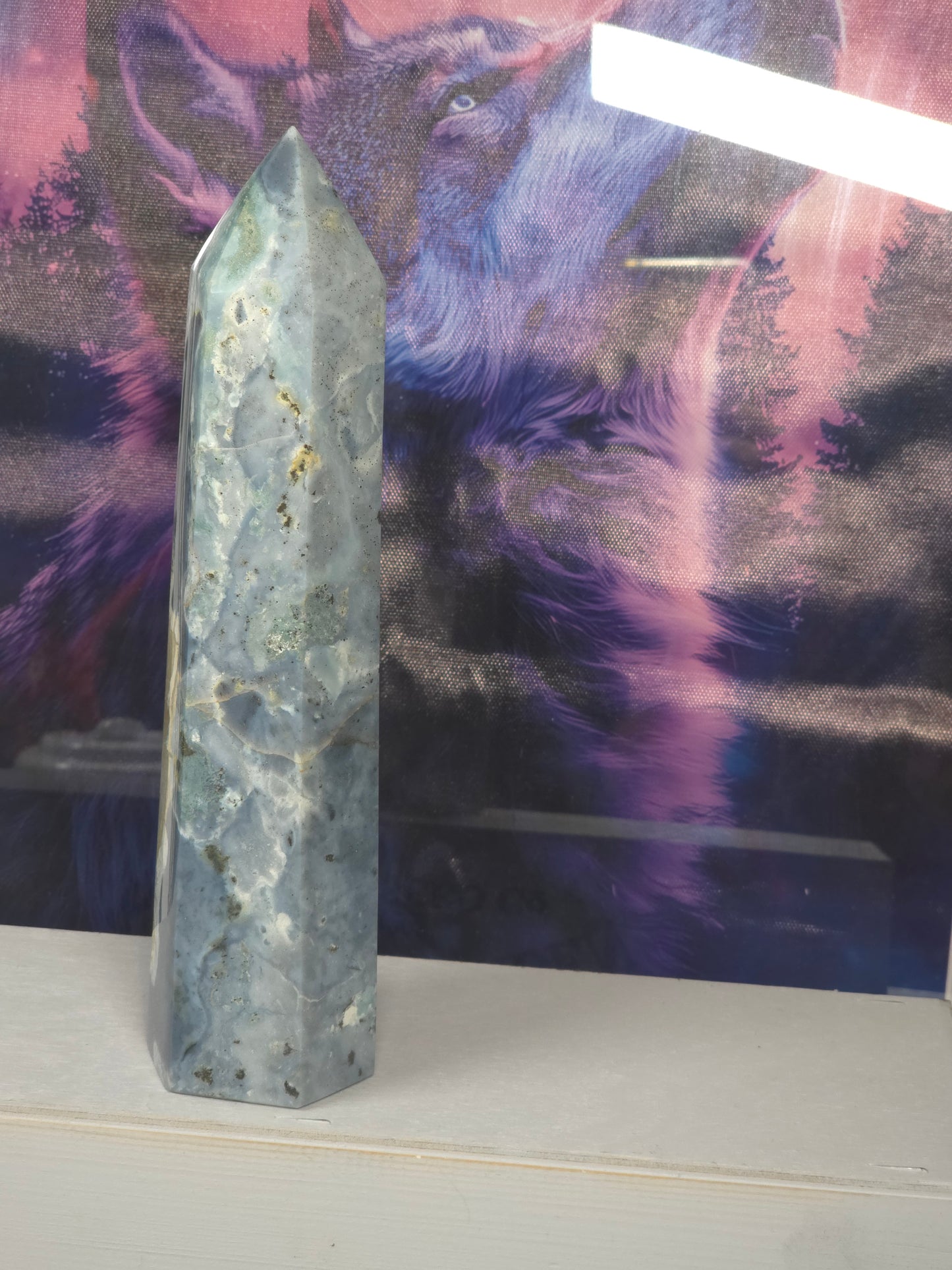 Ocean jasper 537g tower blue rare