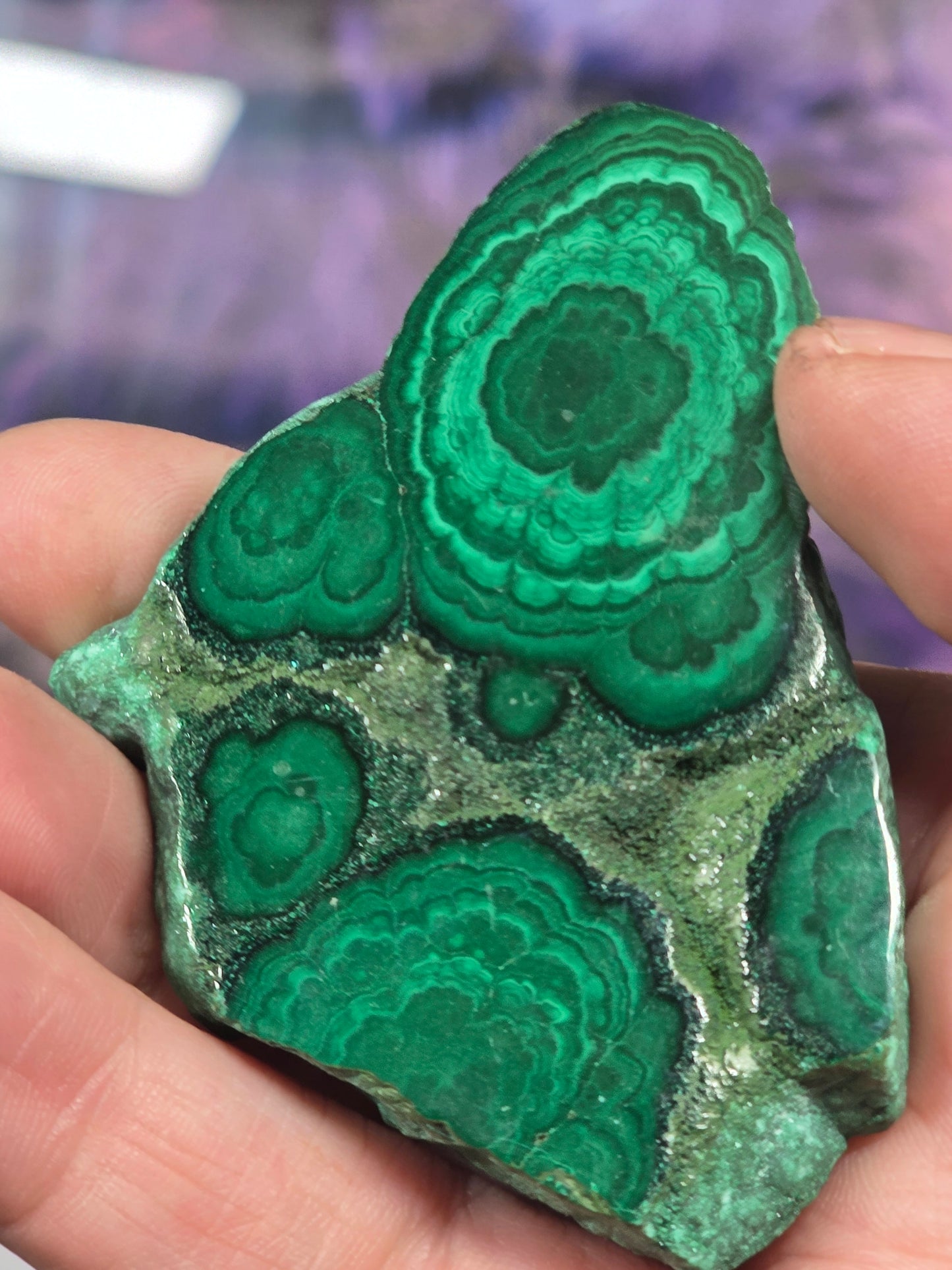 Polished malachite slab 4