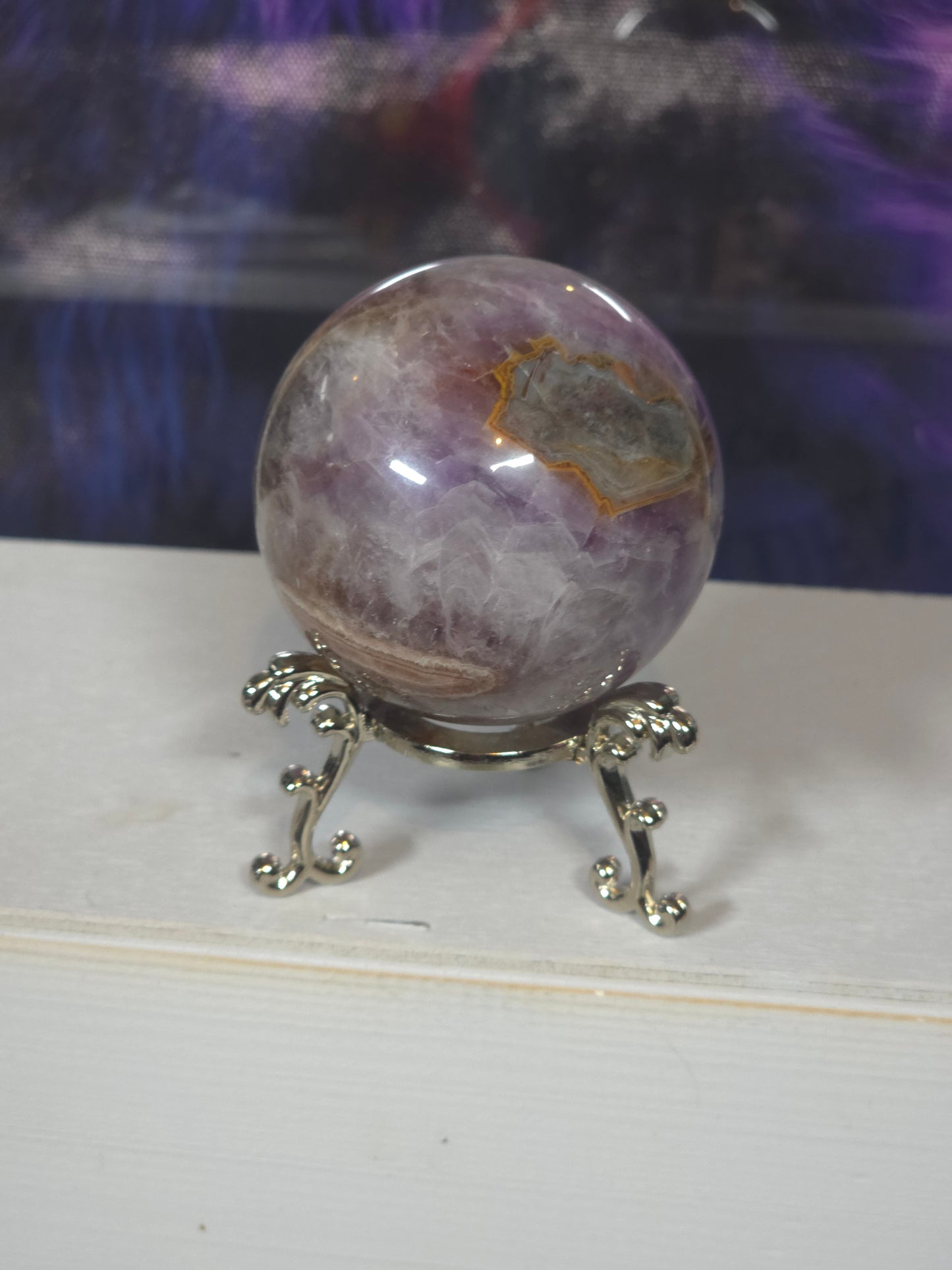 Amethyst small sphere with stand