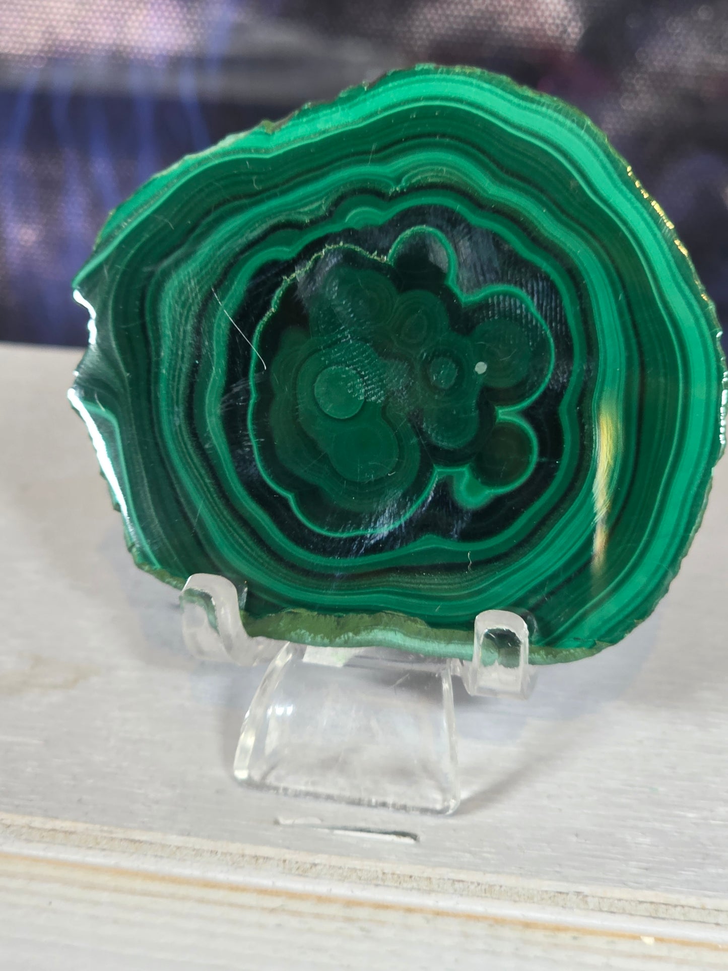 Polished malachite slab 3