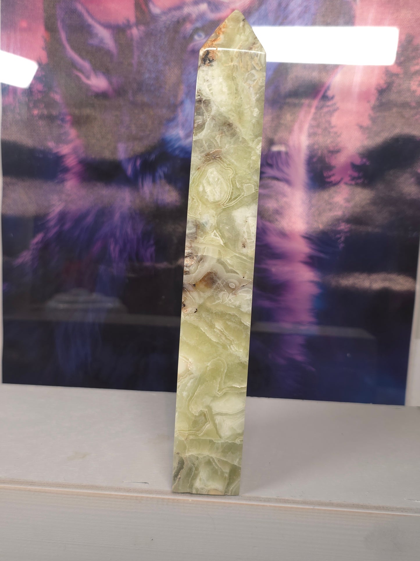 Green maligano jasper 21cm tower no 13