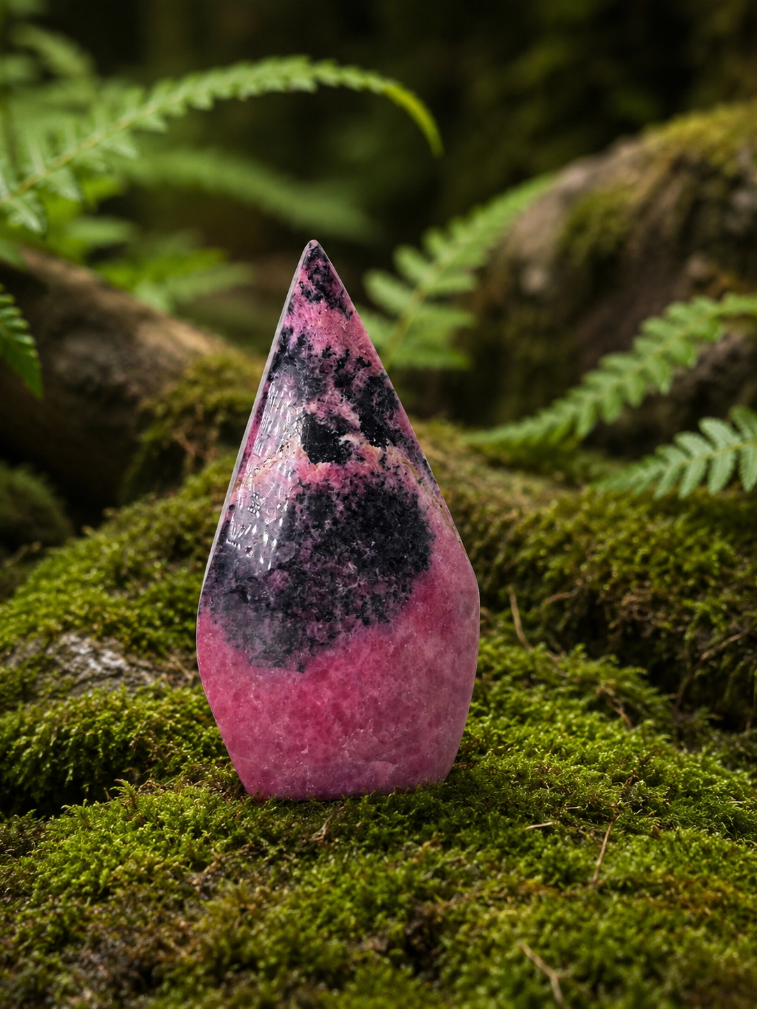 Rhodonite tear drop