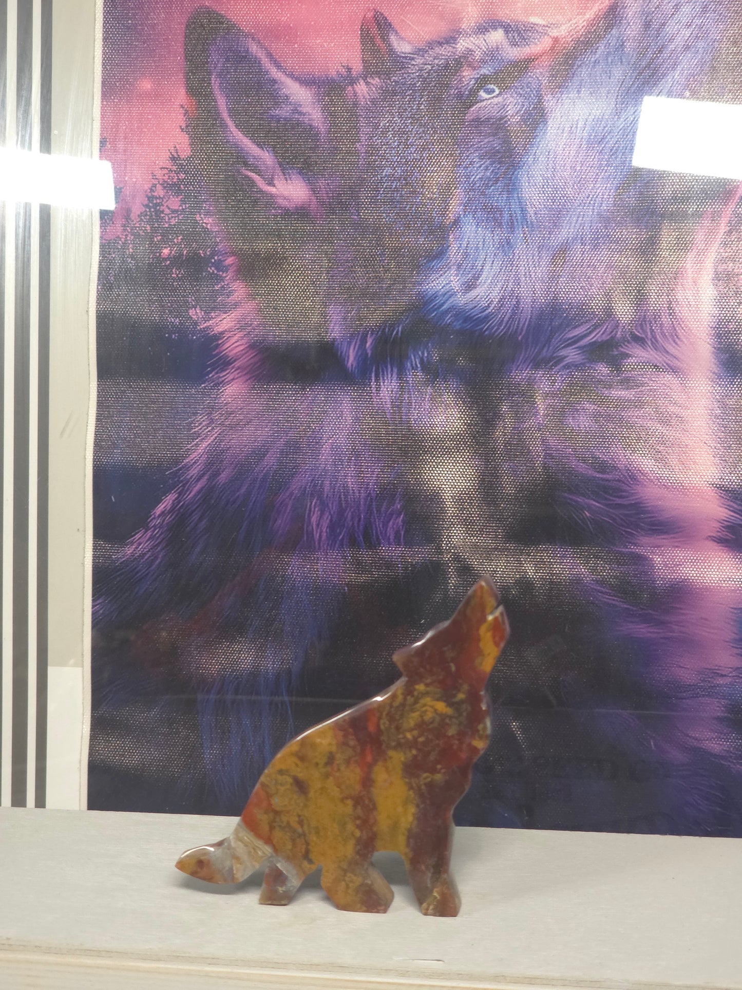Jasper Indonesia hand carved wolf