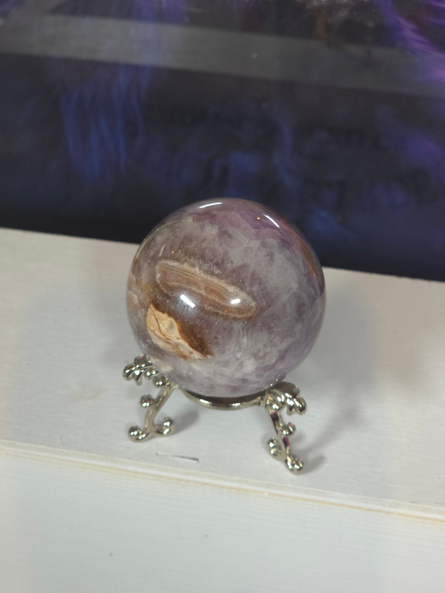 Amethyst small sphere with stand