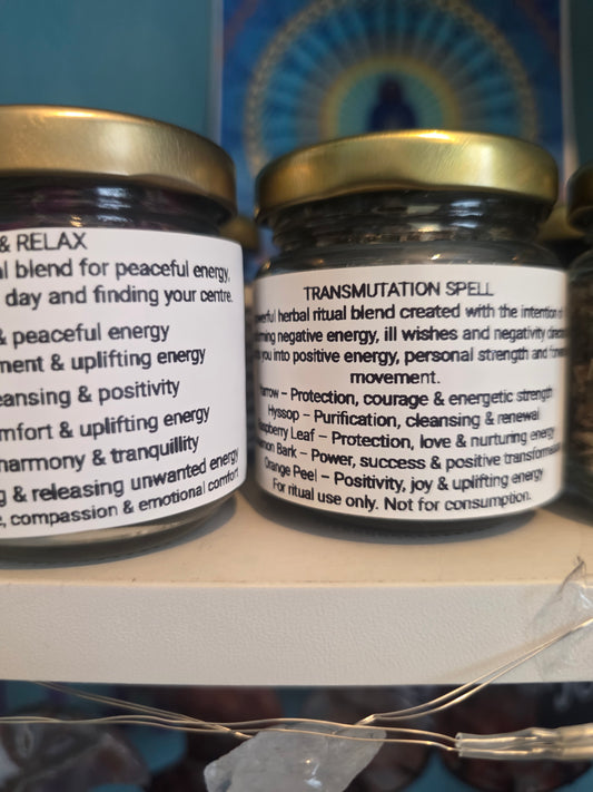 Transmutation spell herbal jar