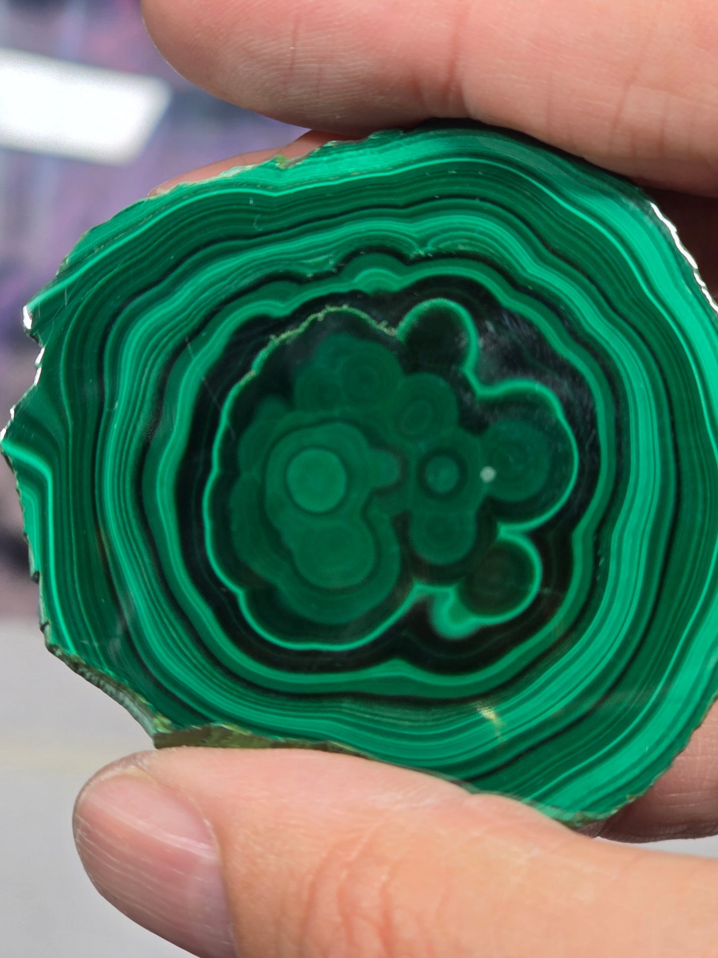 Polished malachite slab 3