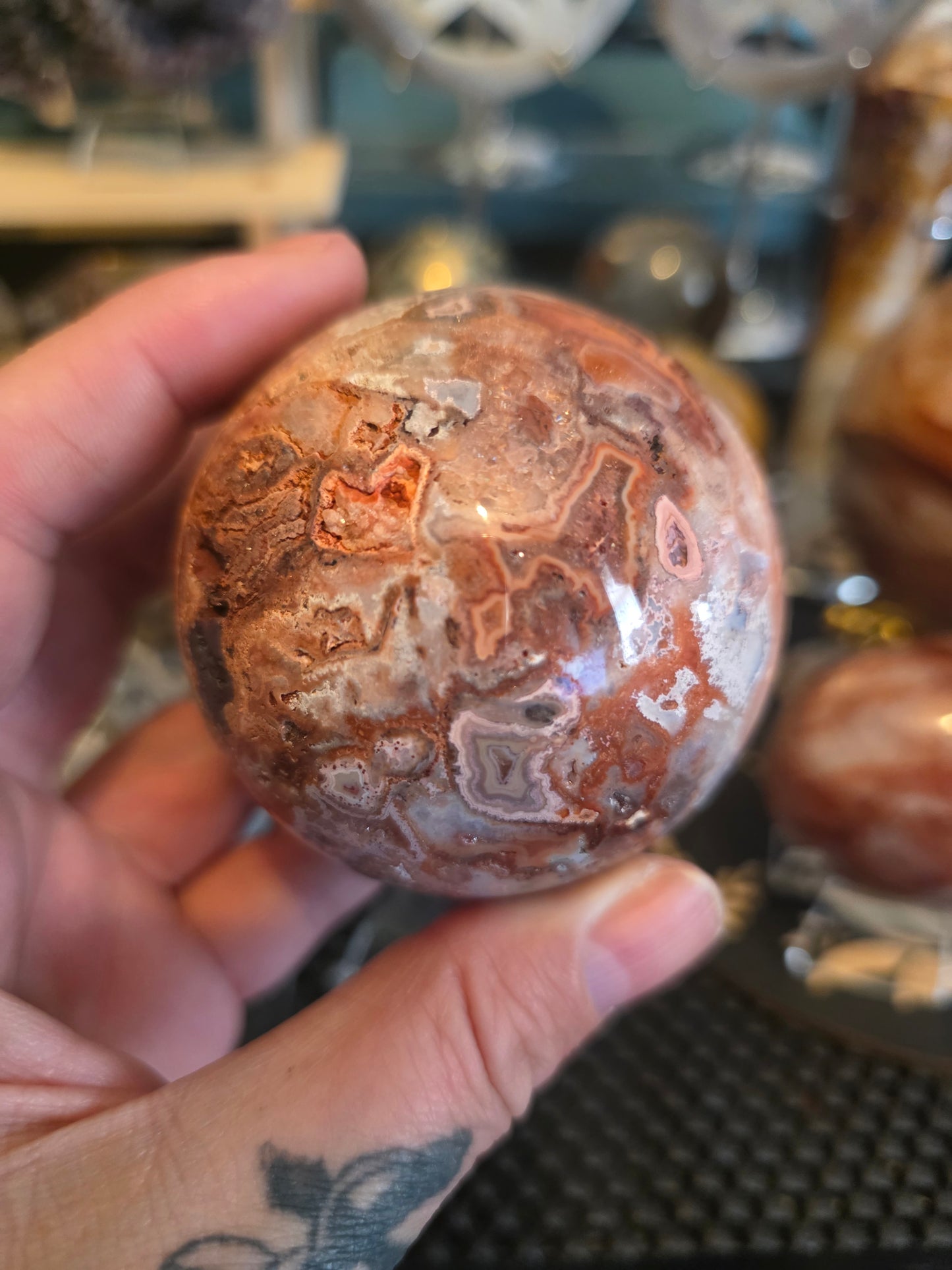 Mexican crazy lace large sphere 2