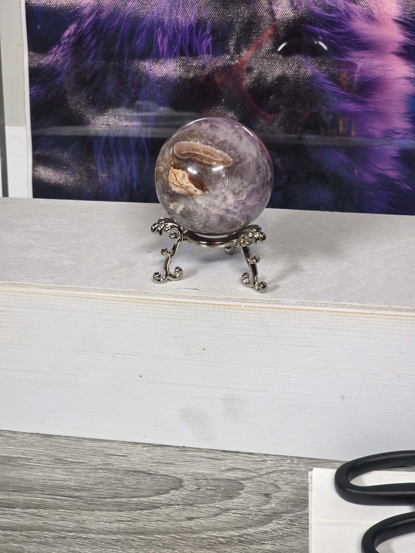 Amethyst small sphere with stand