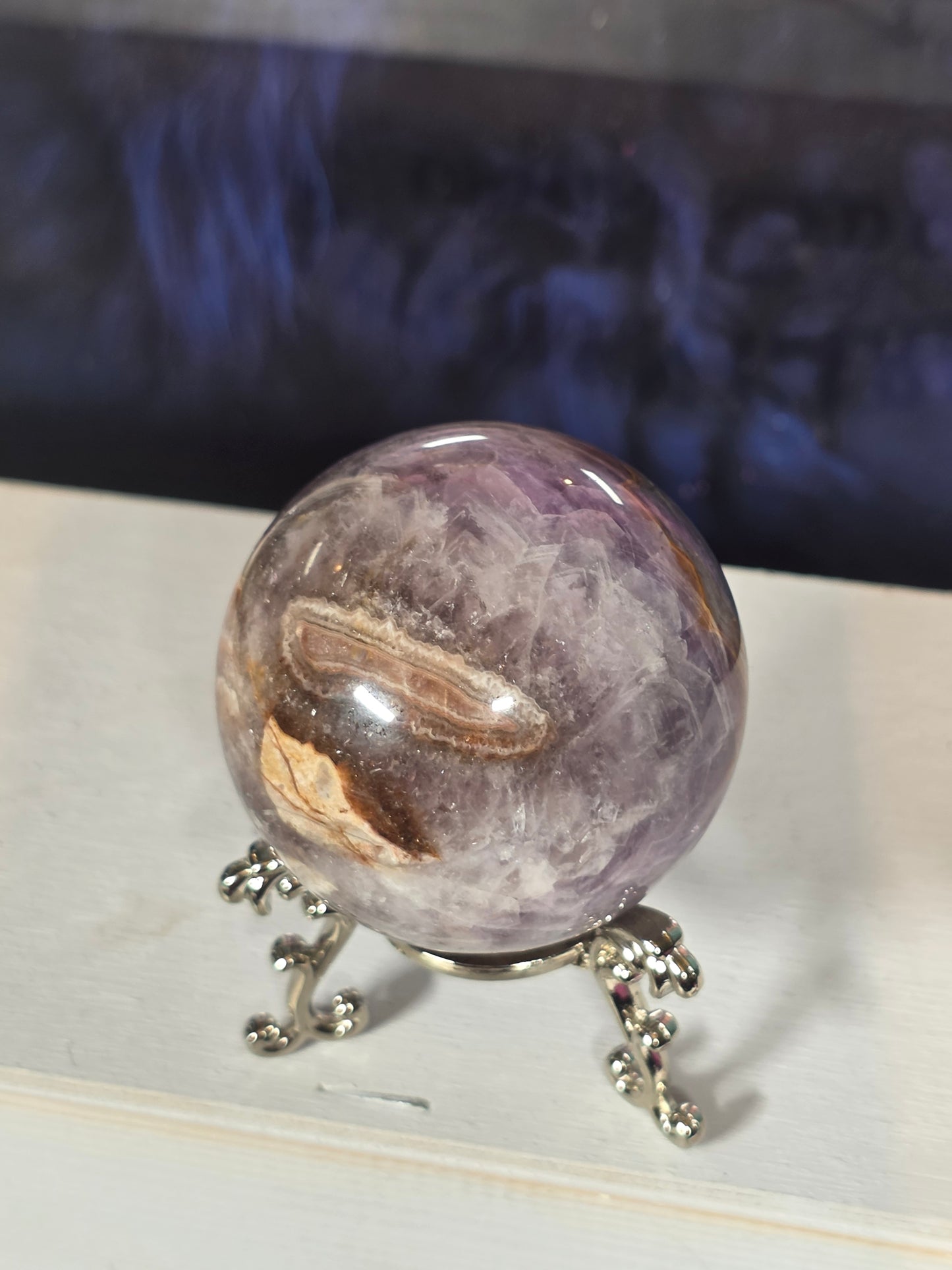 Amethyst small sphere with stand