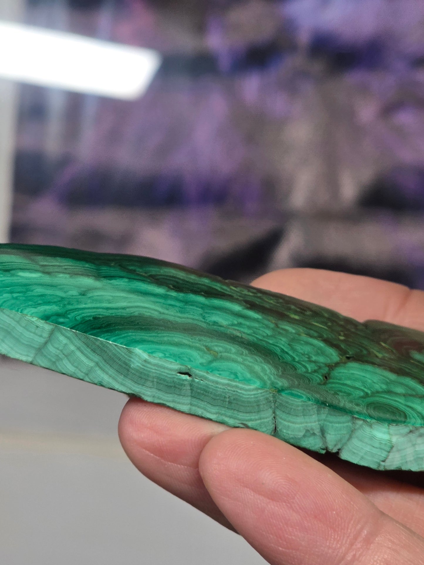 Polished malachite slab 5