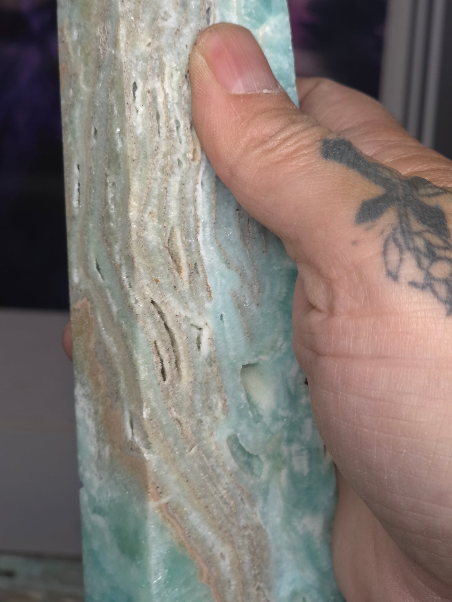 Hemimorphite tower large tall 2 789grams