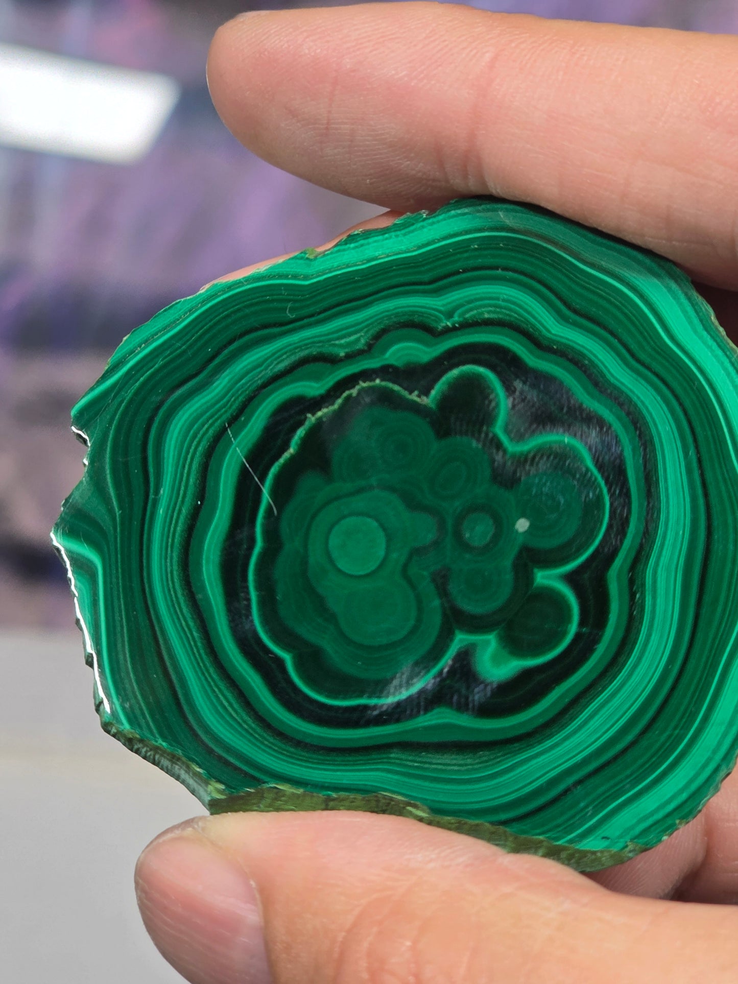 Polished malachite slab 3