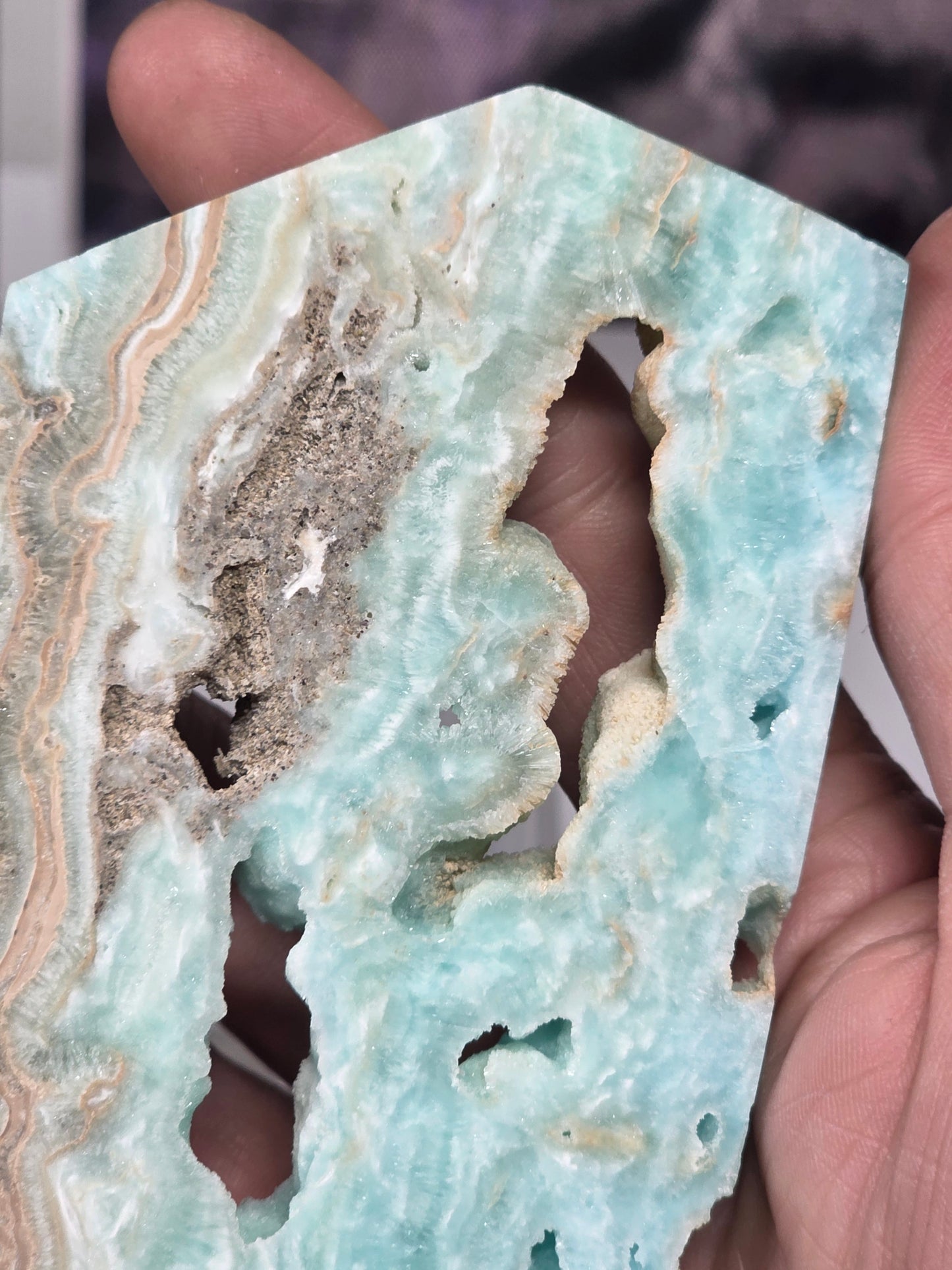 Hemimorphite slab