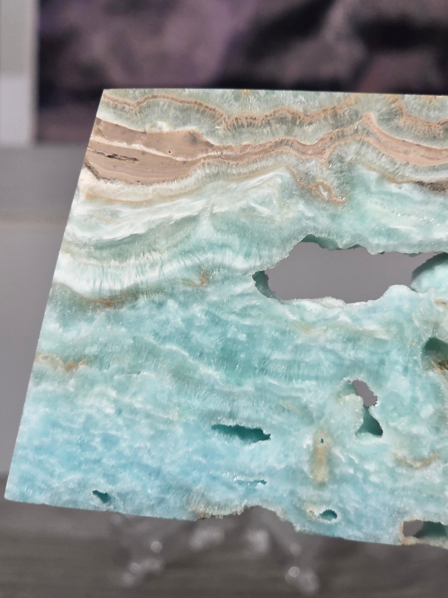 Hemimorphite slab
