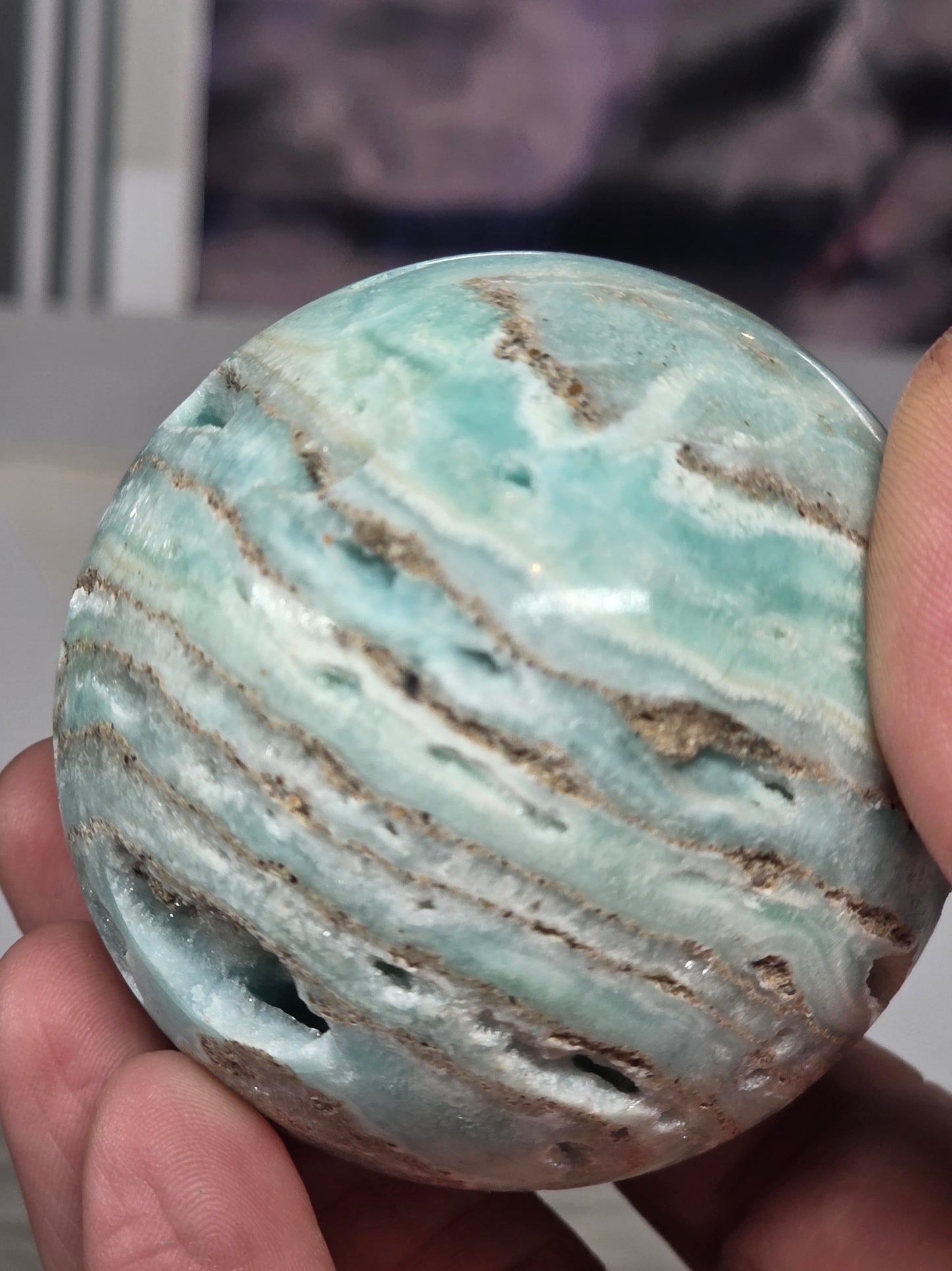 Hemimorphite sphere small