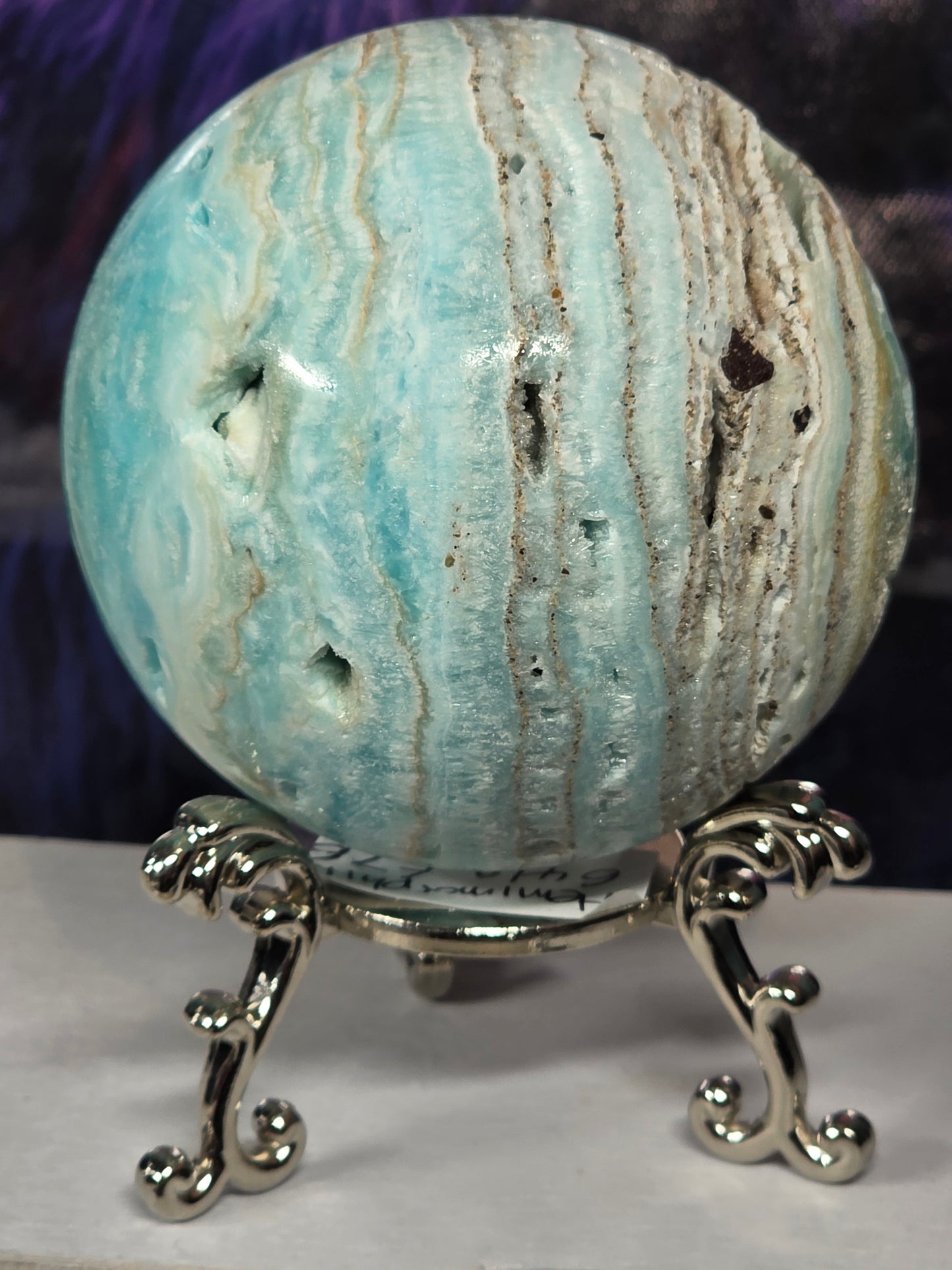 Hemimorphite large sphere druzy 649grams