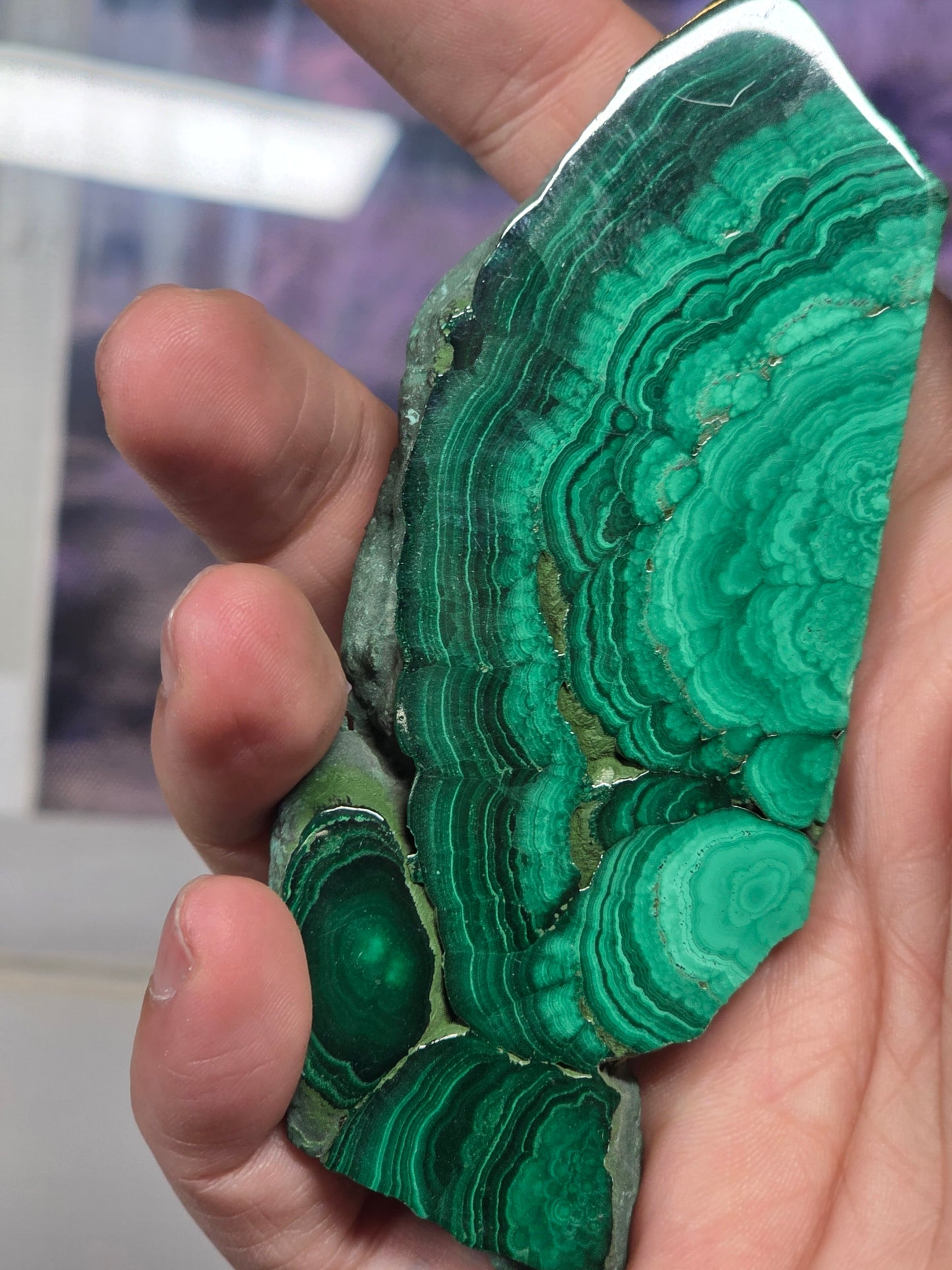Polished malachite slab 5