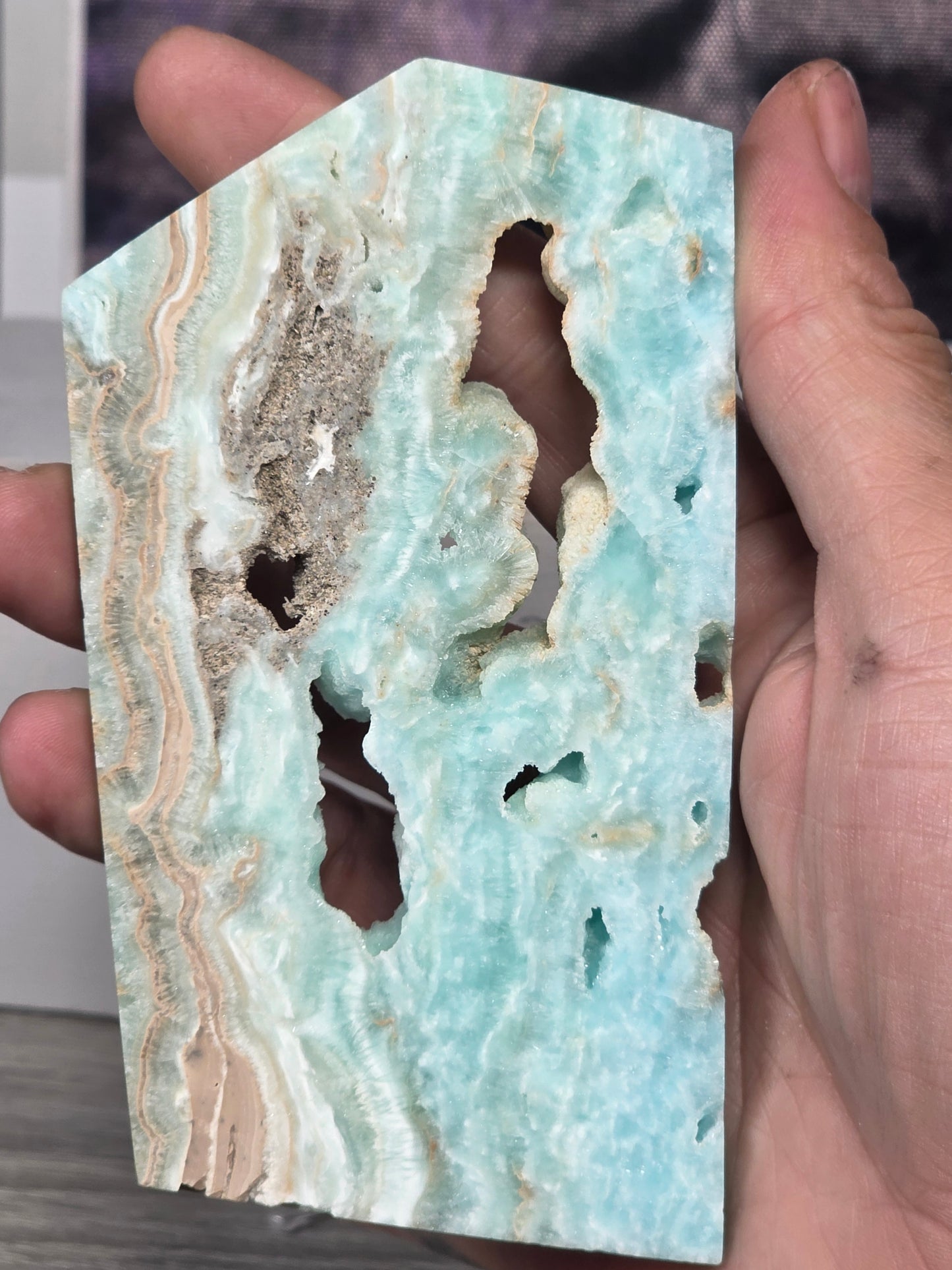 Hemimorphite slab