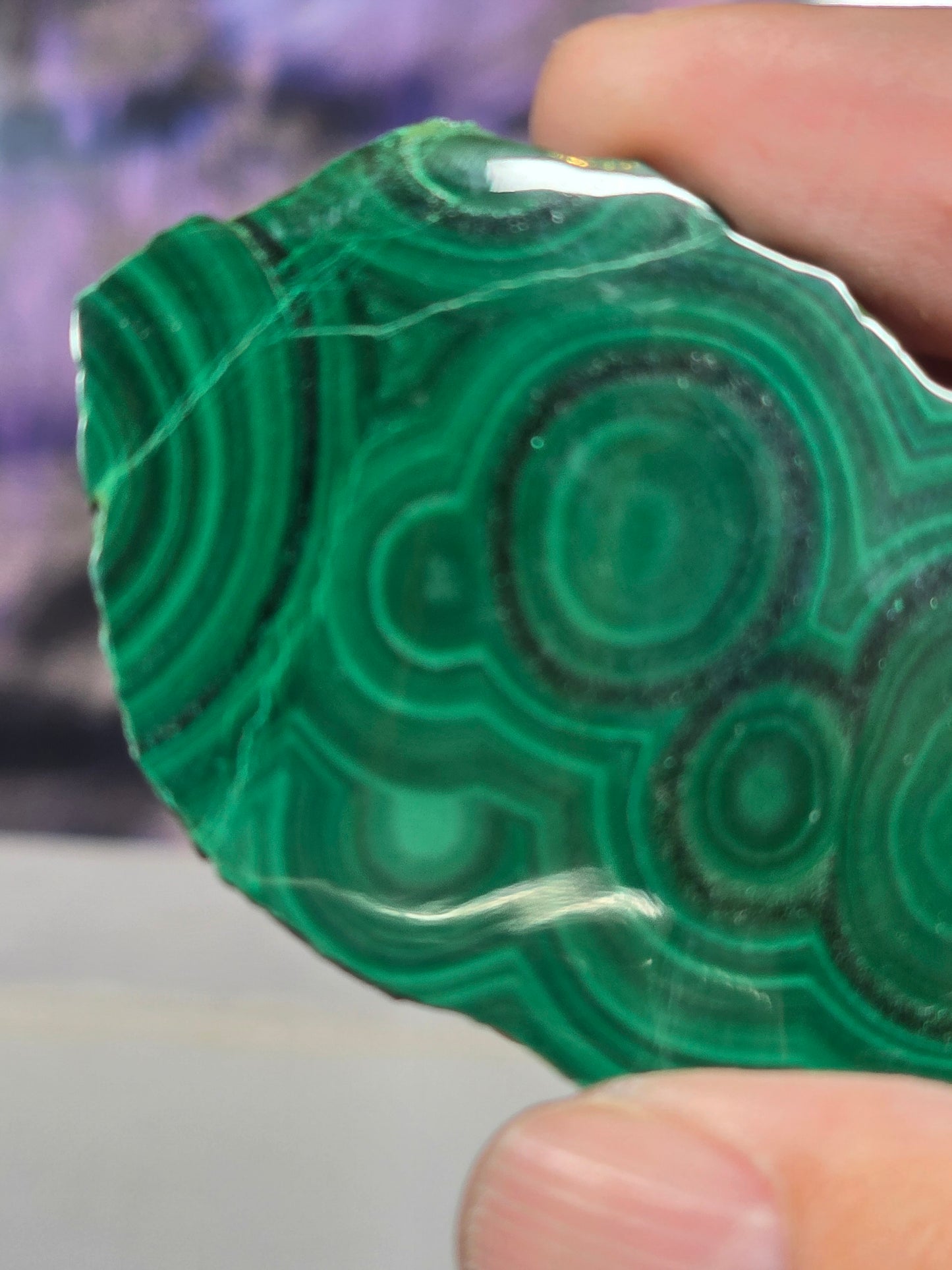 Polished malachite slab 2