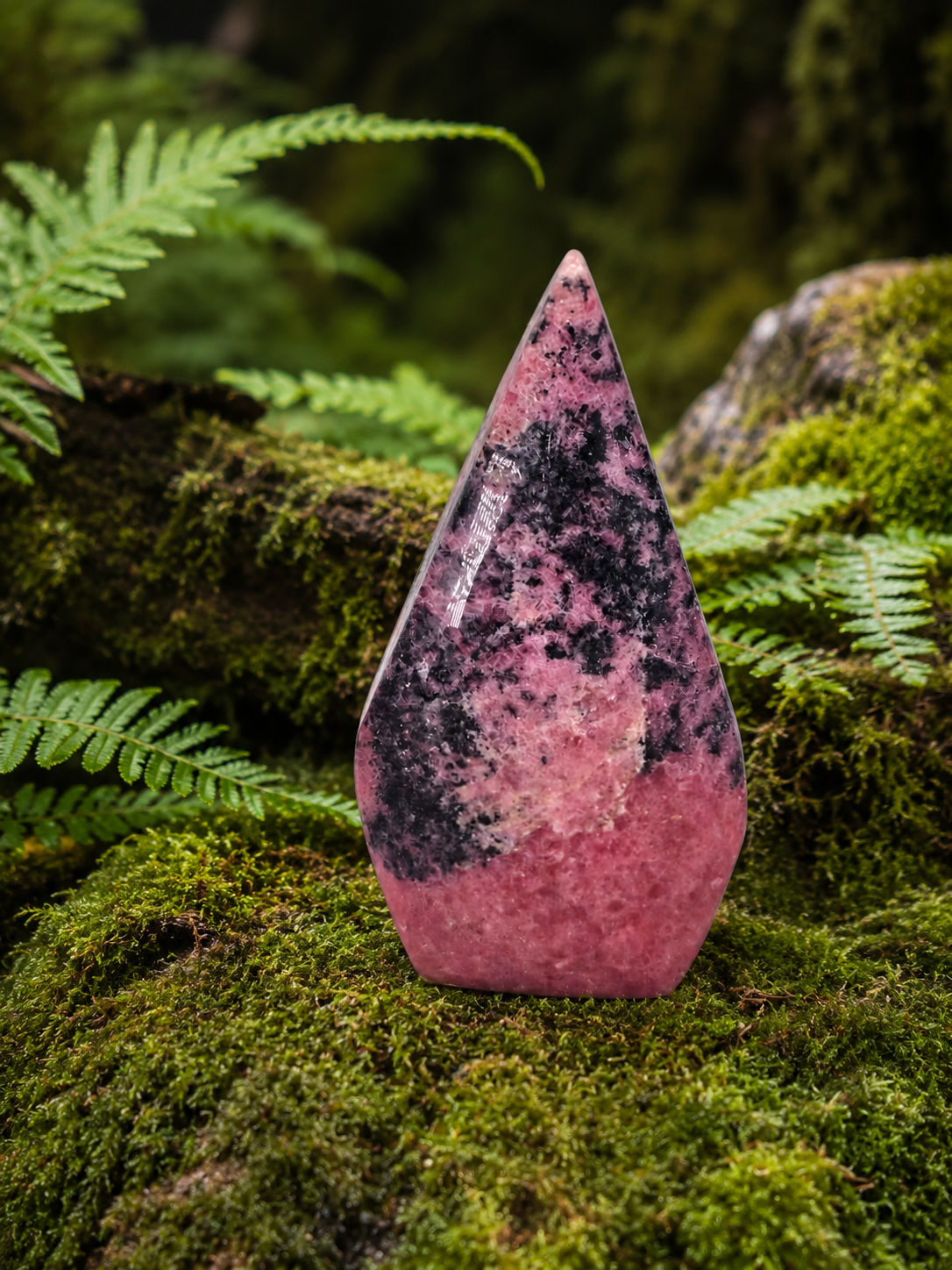 Rhodonite tear drop