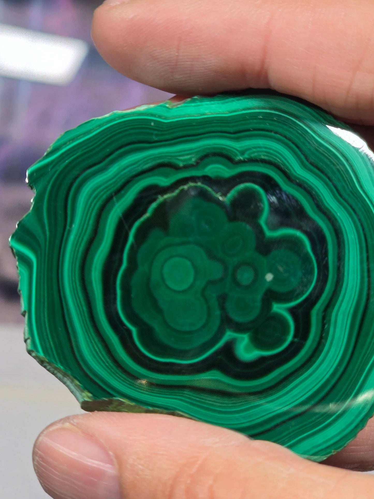 Polished malachite slab 3