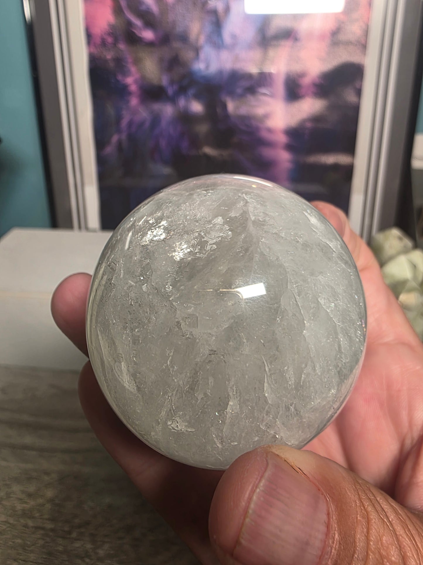 Banded agate sparkly sphere no 8