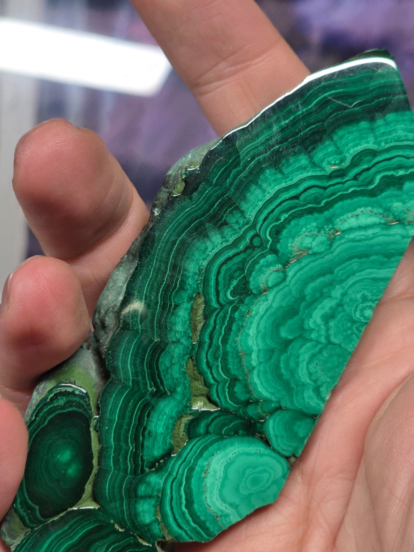 Polished malachite slab 5
