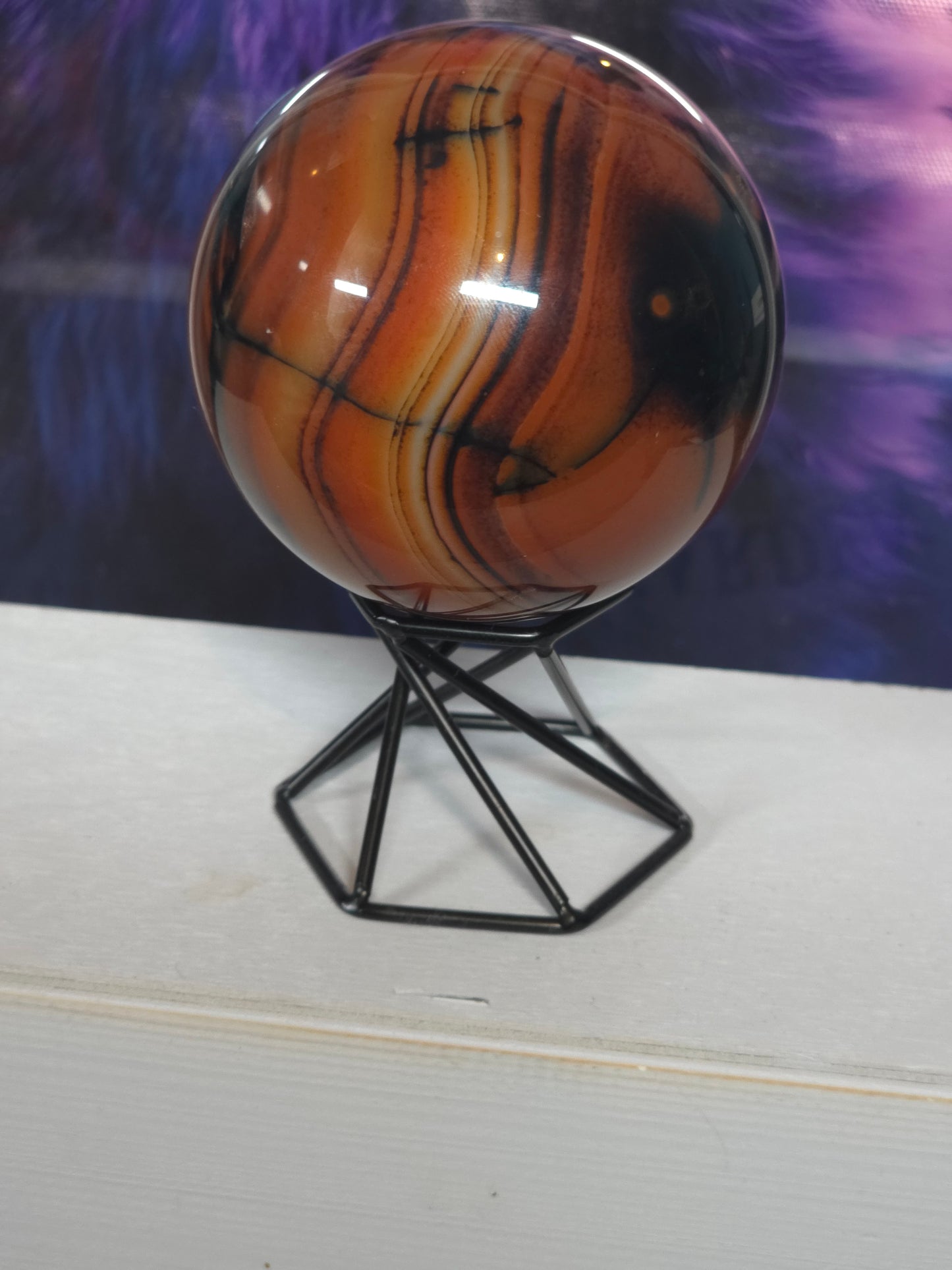 Sardonyx sphere large over 490grams