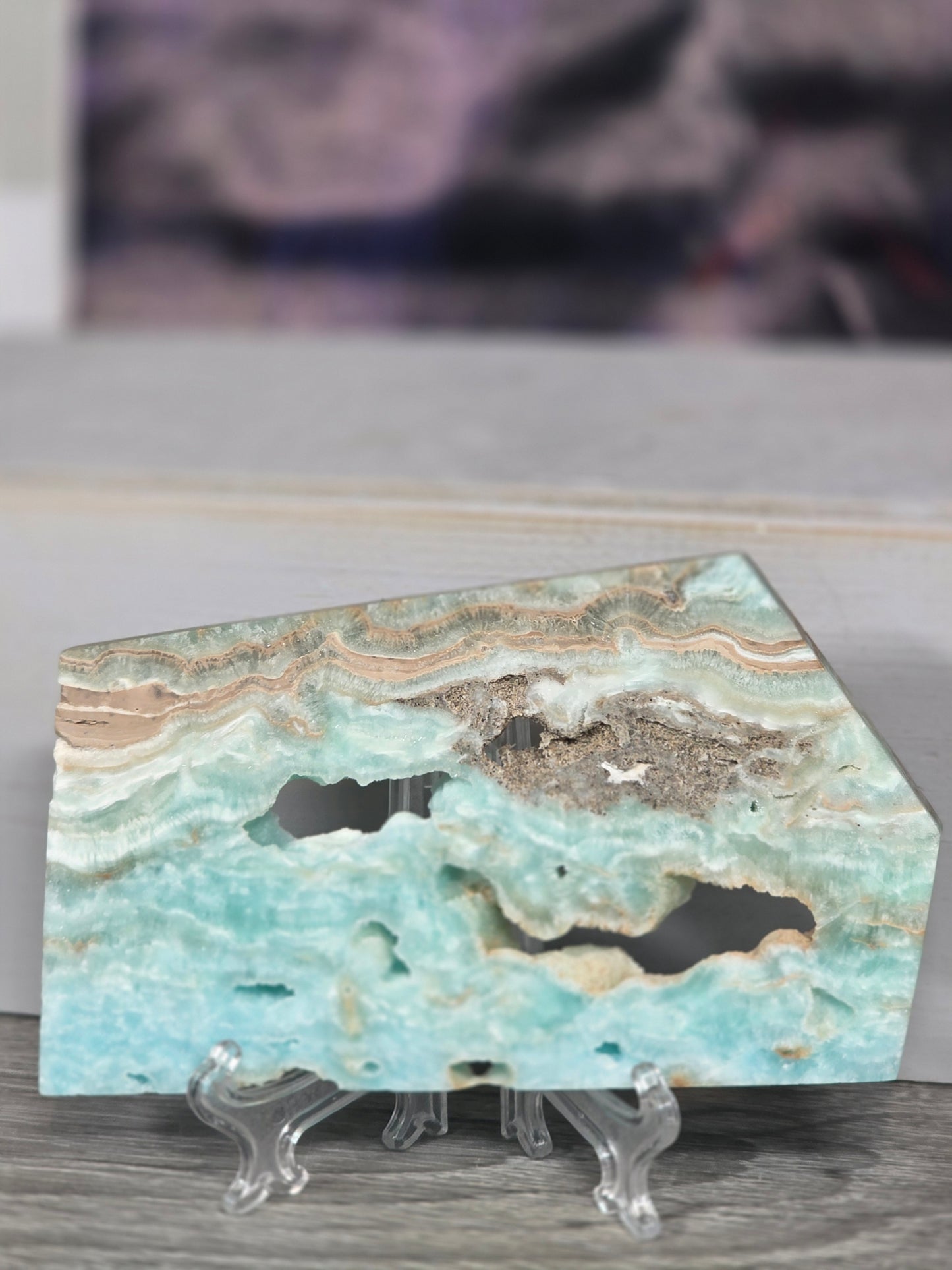 Hemimorphite slab