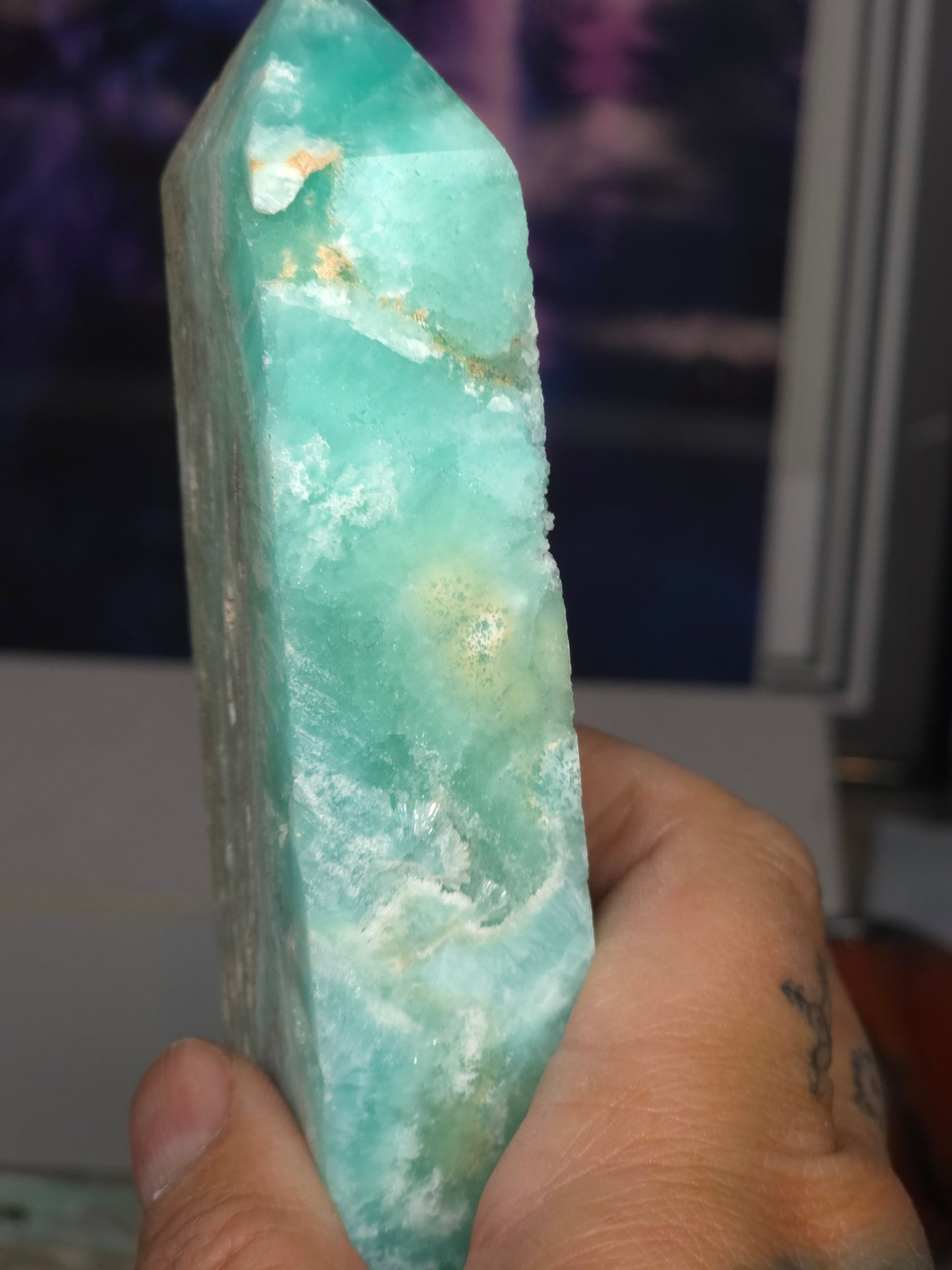 Hemimorphite tower large tall 2 789grams