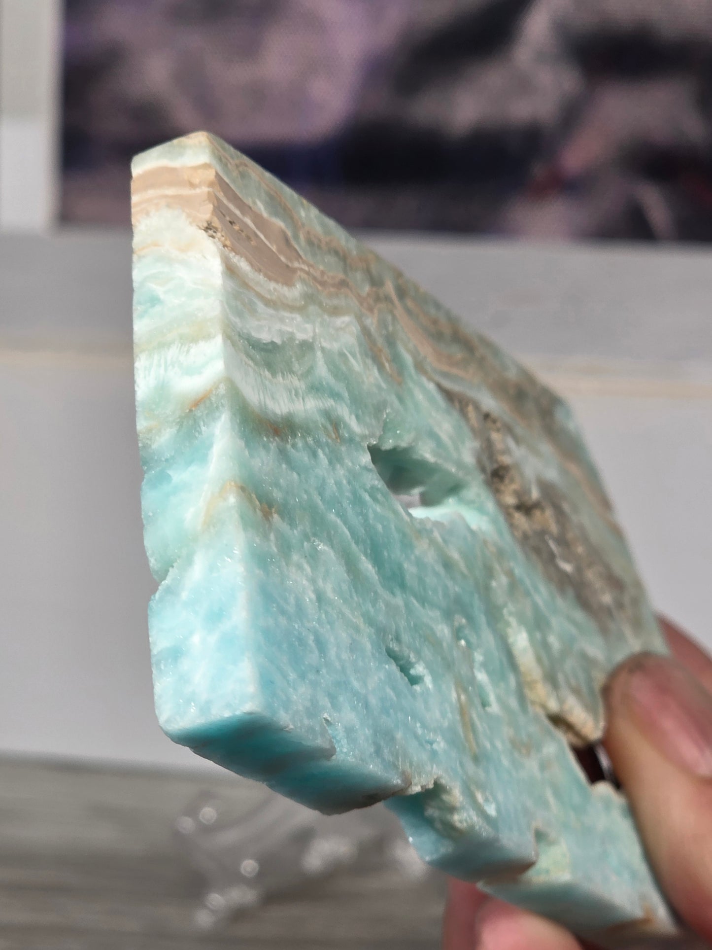 Hemimorphite slab