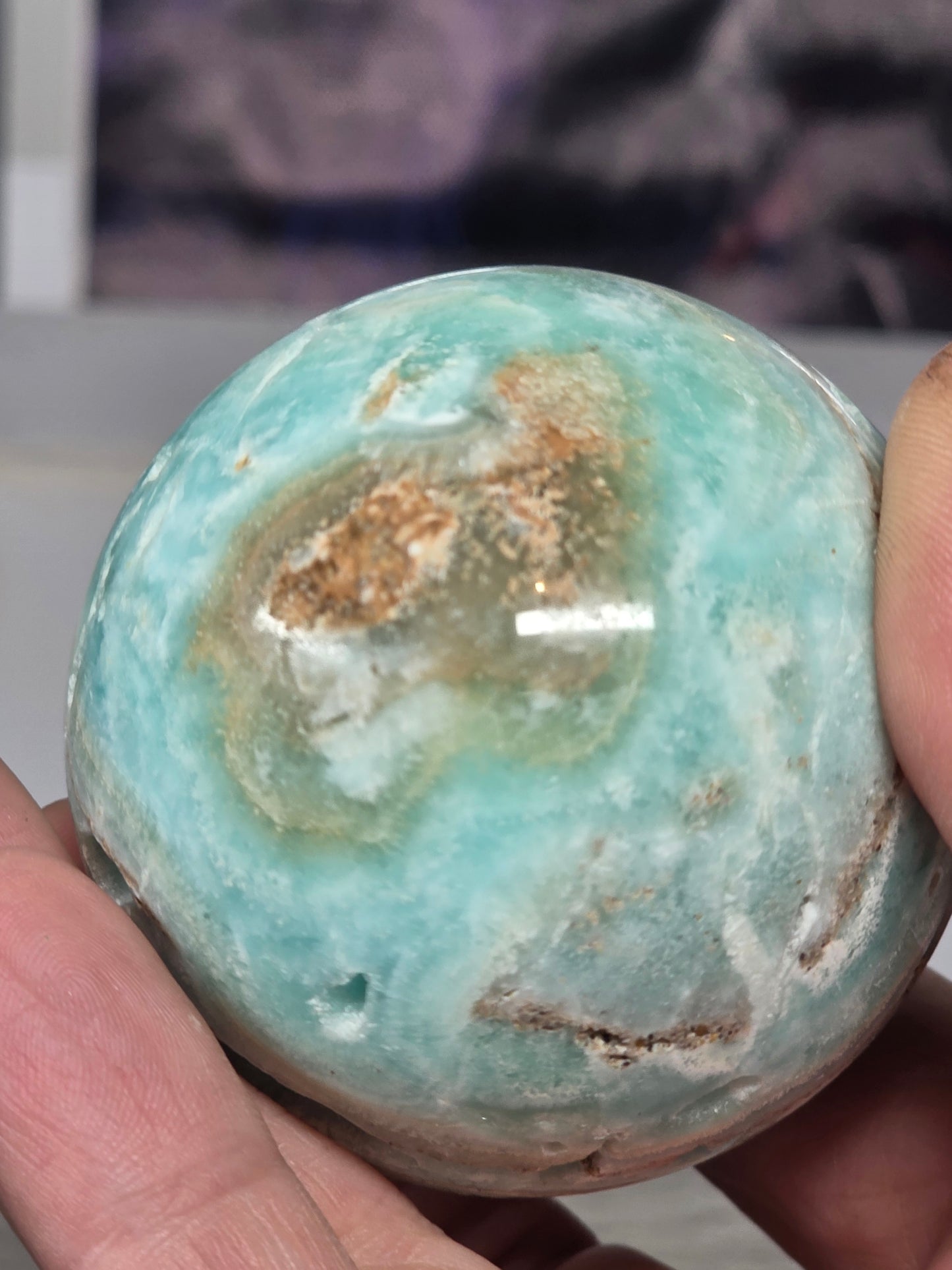 Hemimorphite sphere small