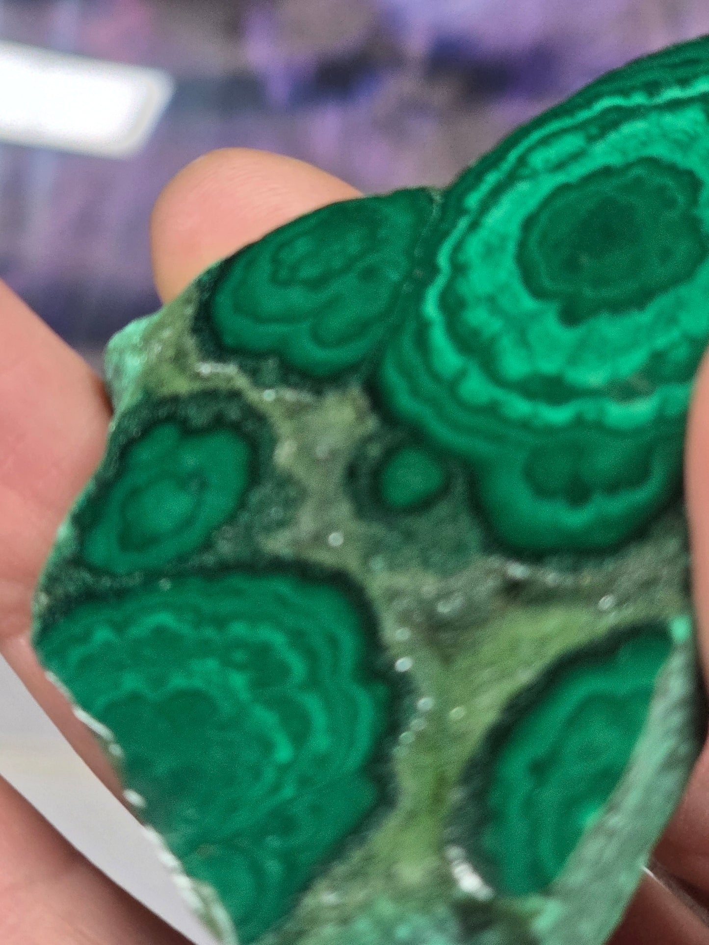Polished malachite slab 4