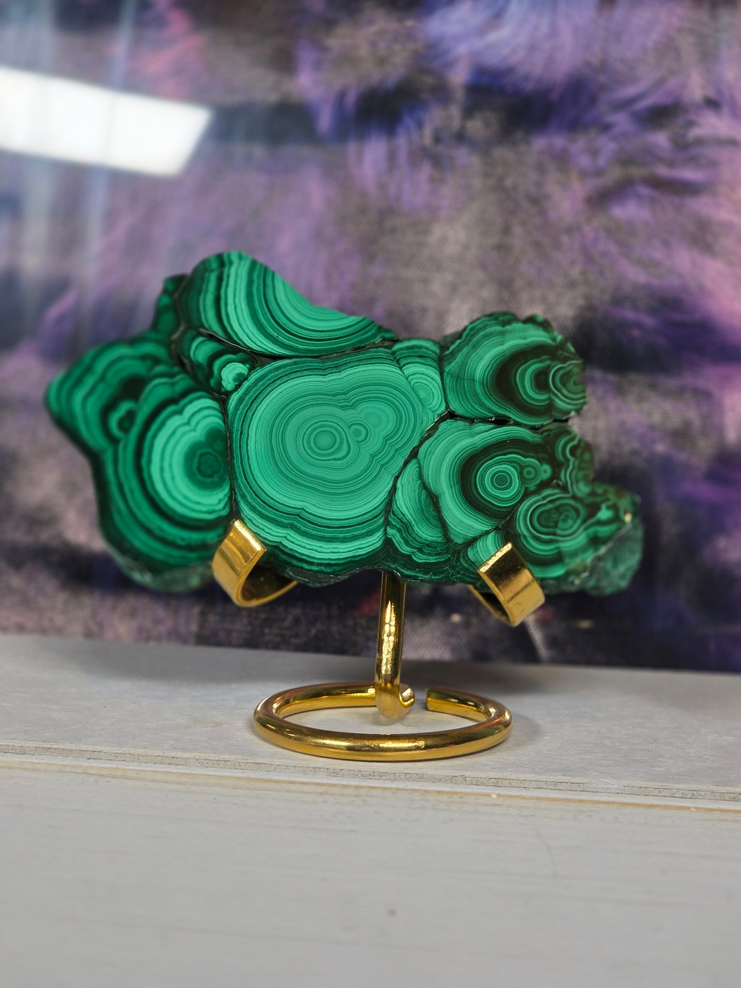Polished malachite slab 7