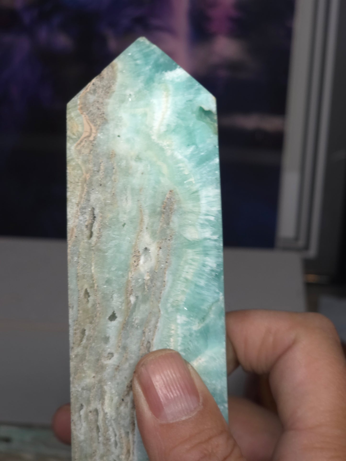 Hemimorphite tower large tall 2 789grams
