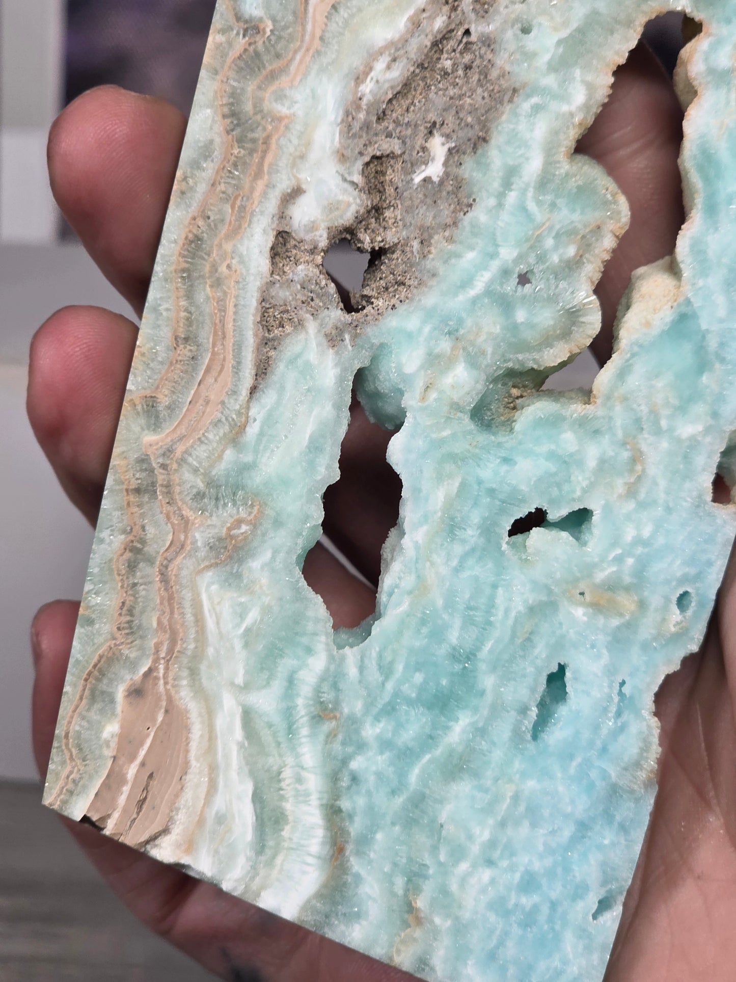 Hemimorphite slab