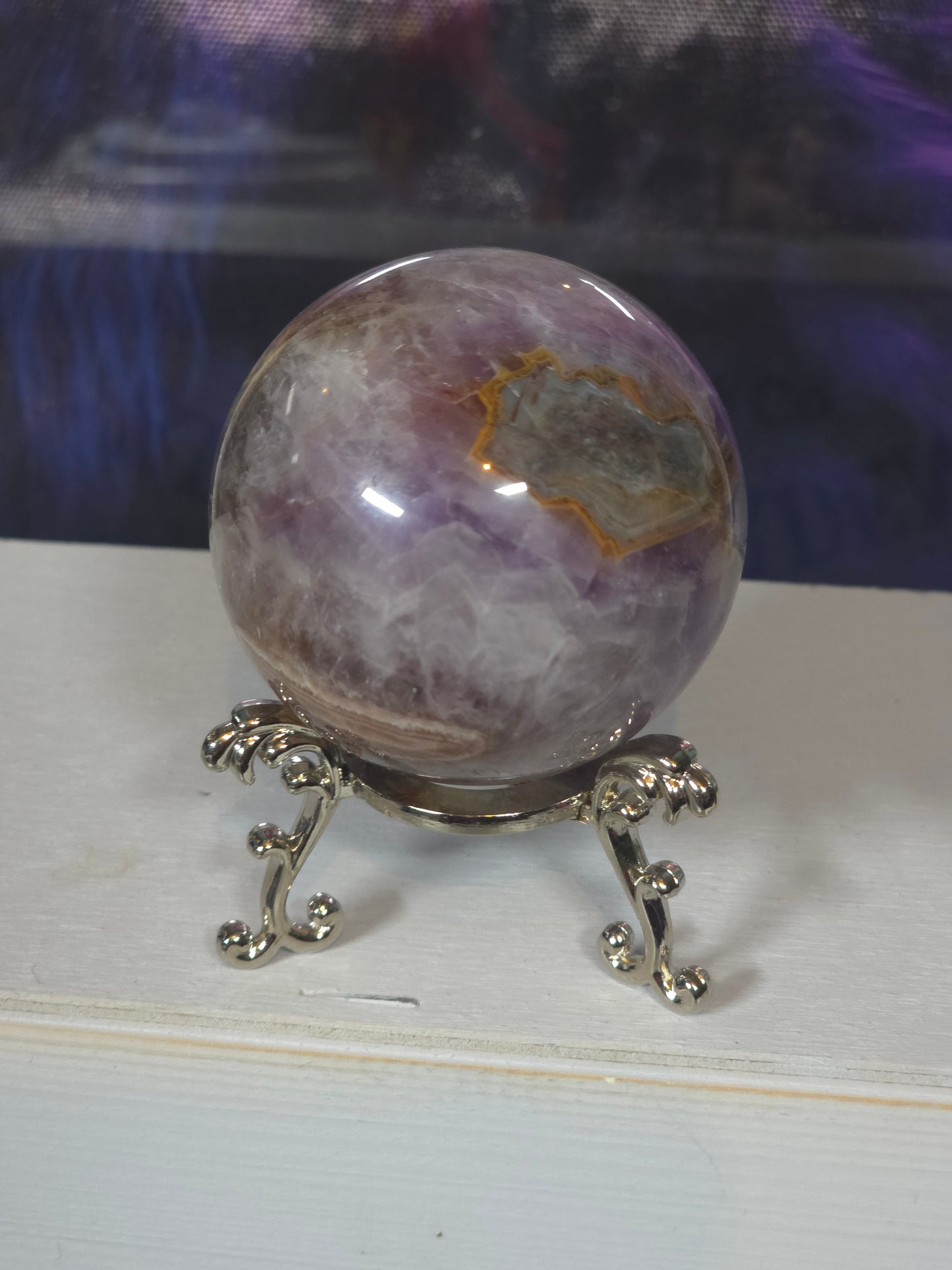 Amethyst small sphere with stand