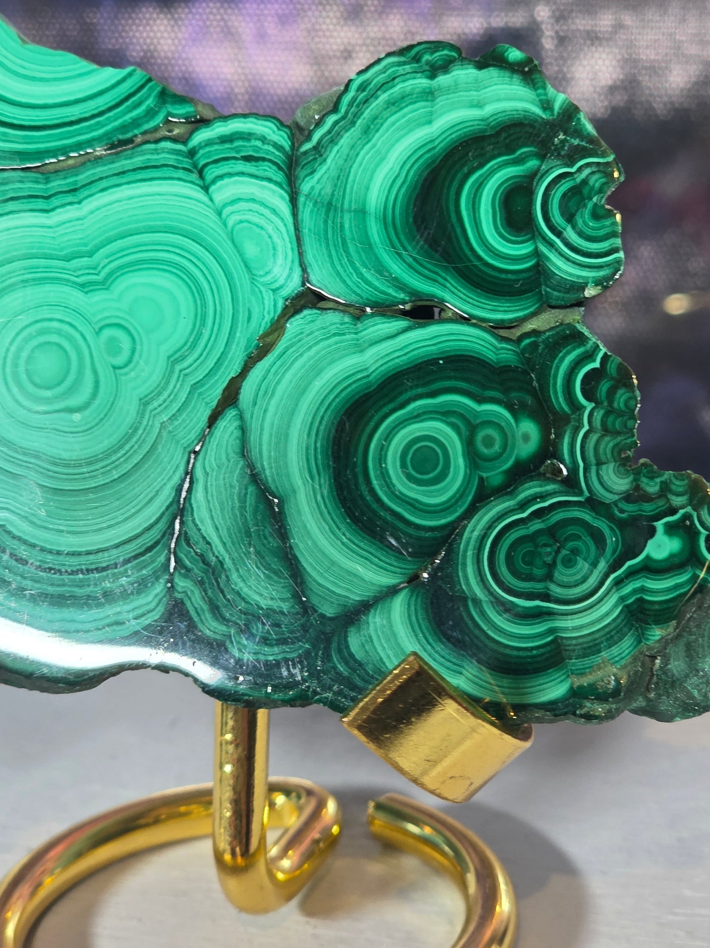 Polished malachite slab 7