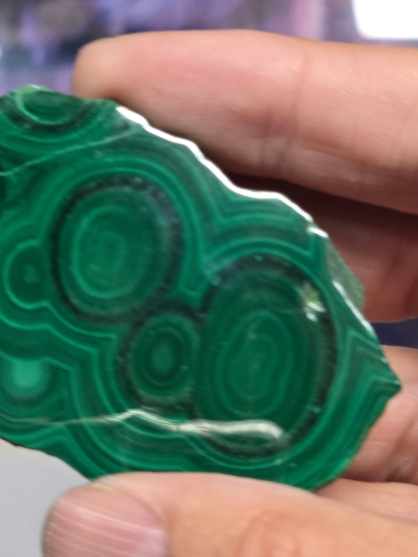 Polished malachite slab 2